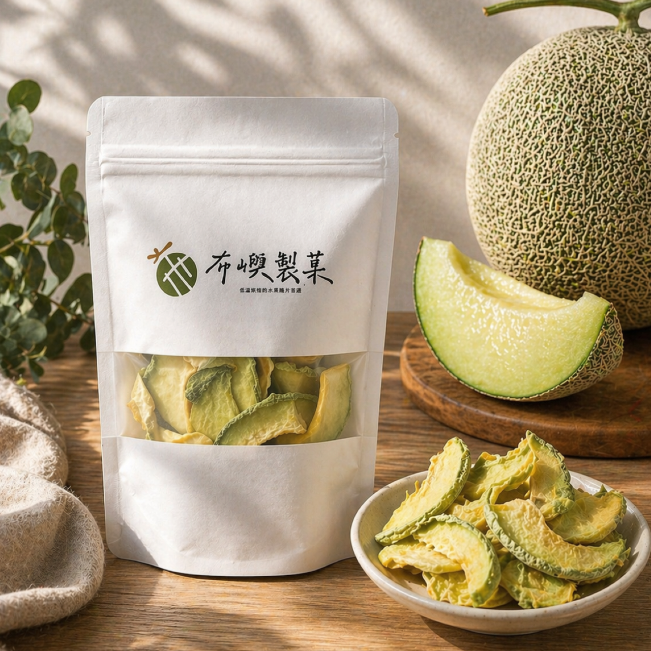 【期間限定】布嶼菓．薄｜青～翠蜜洋香瓜果乾 60g