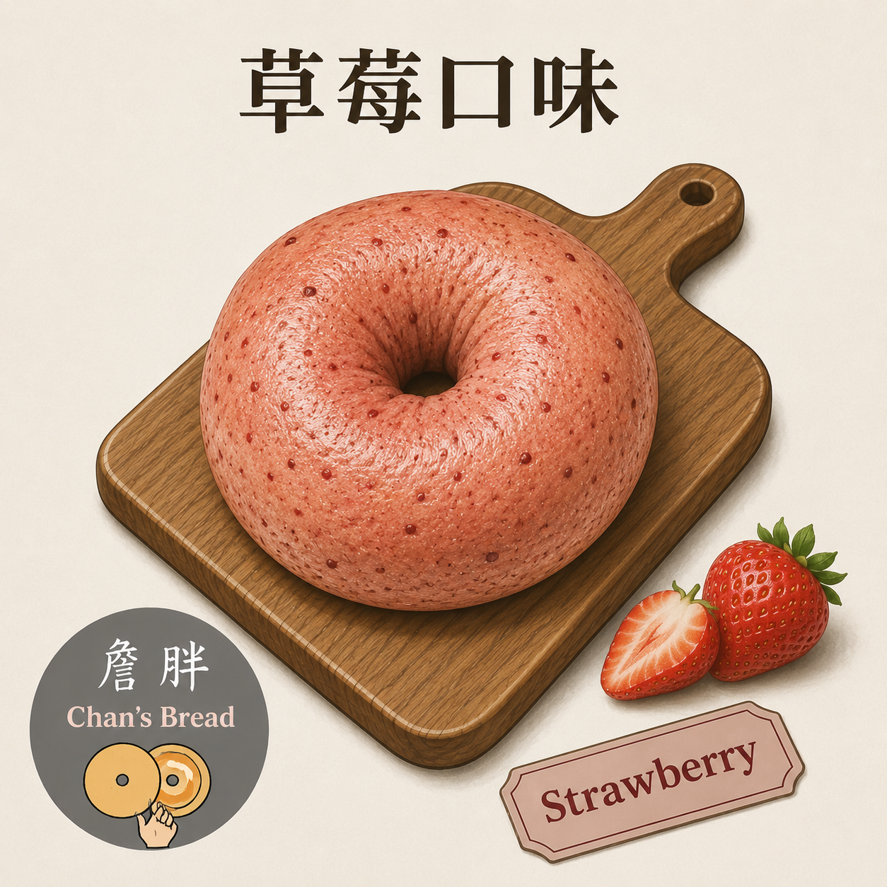草莓貝果系列