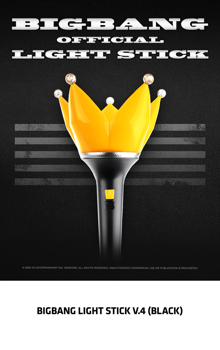 （現貨）YG EX 官方購入 黑色 BIGBANG 四代手燈 皇冠 VIP 官方手燈