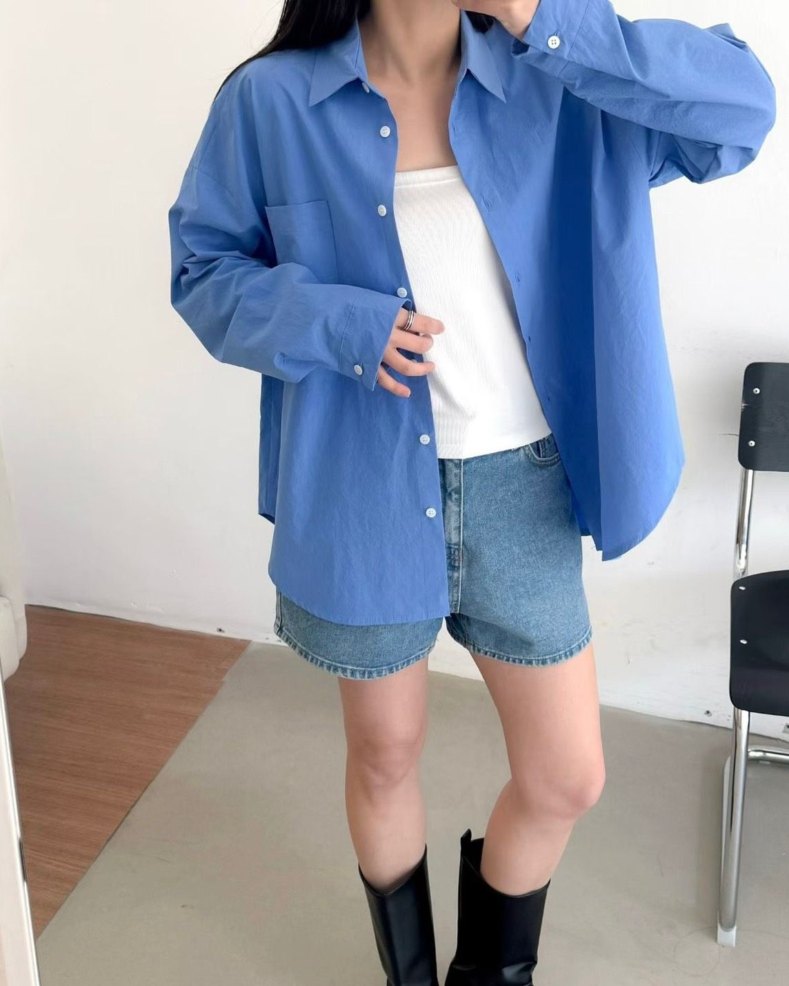 輕感寬版襯衫
