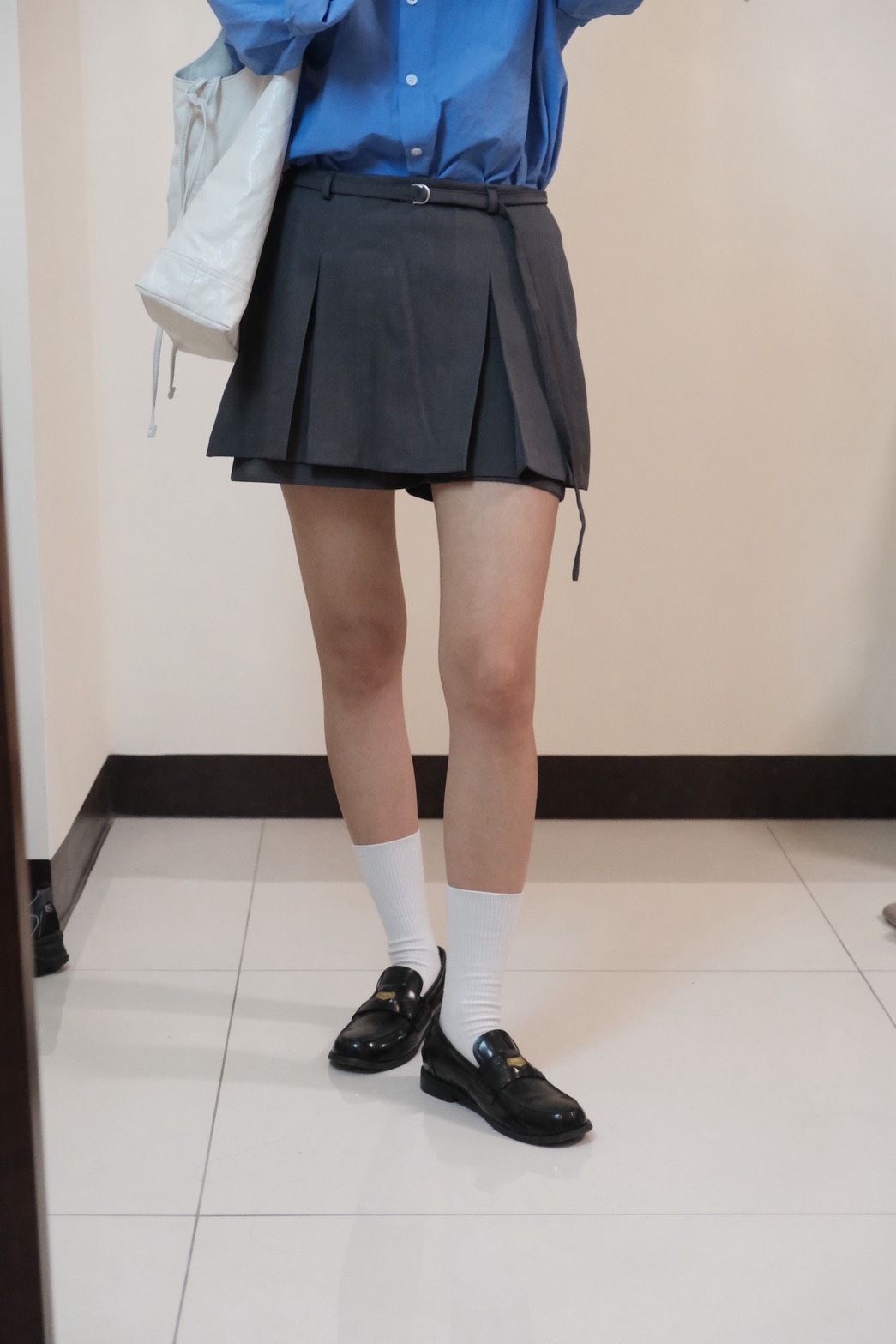 百褶西裝褲裙