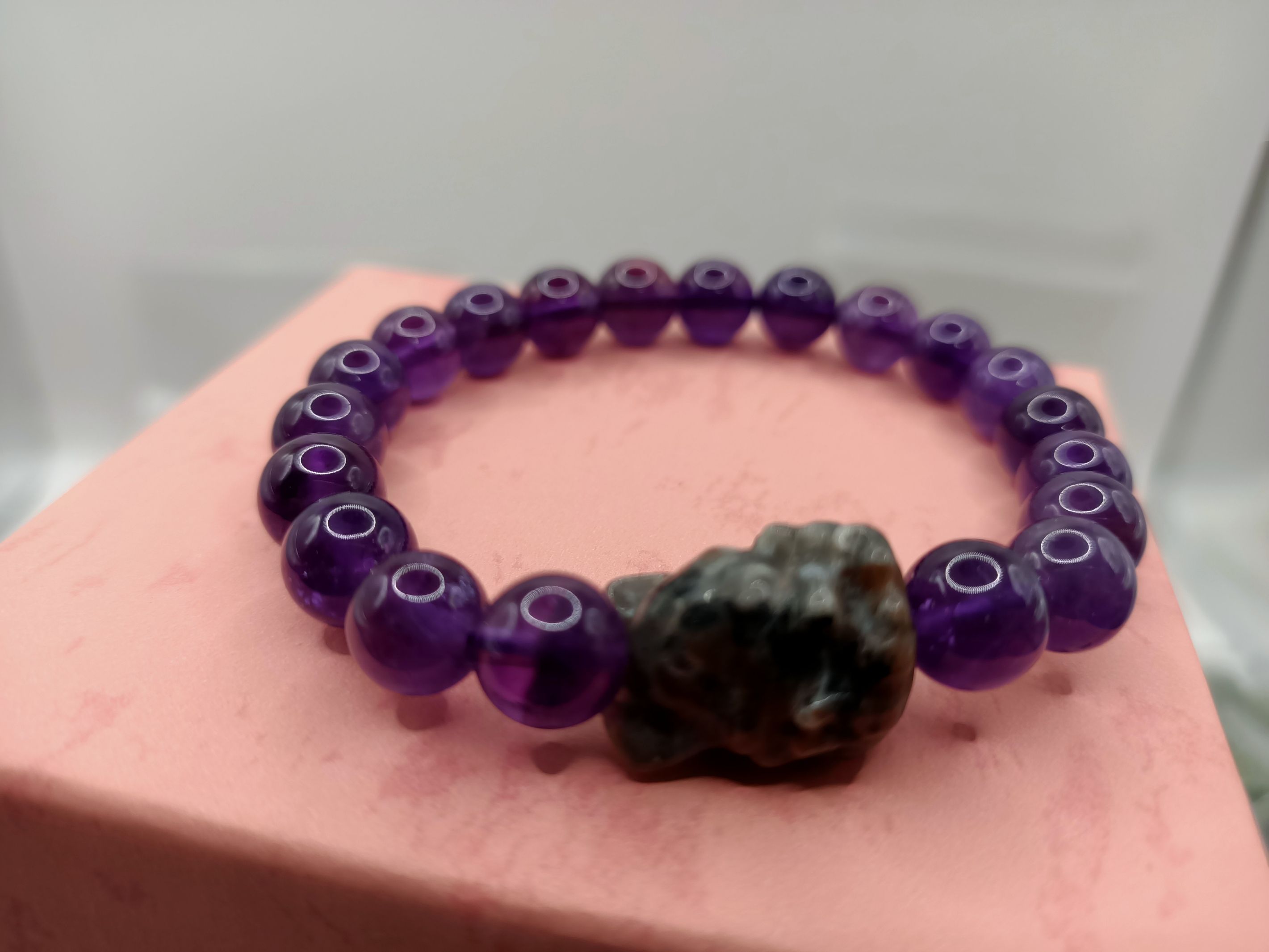 火焰九尾紫水晶手串