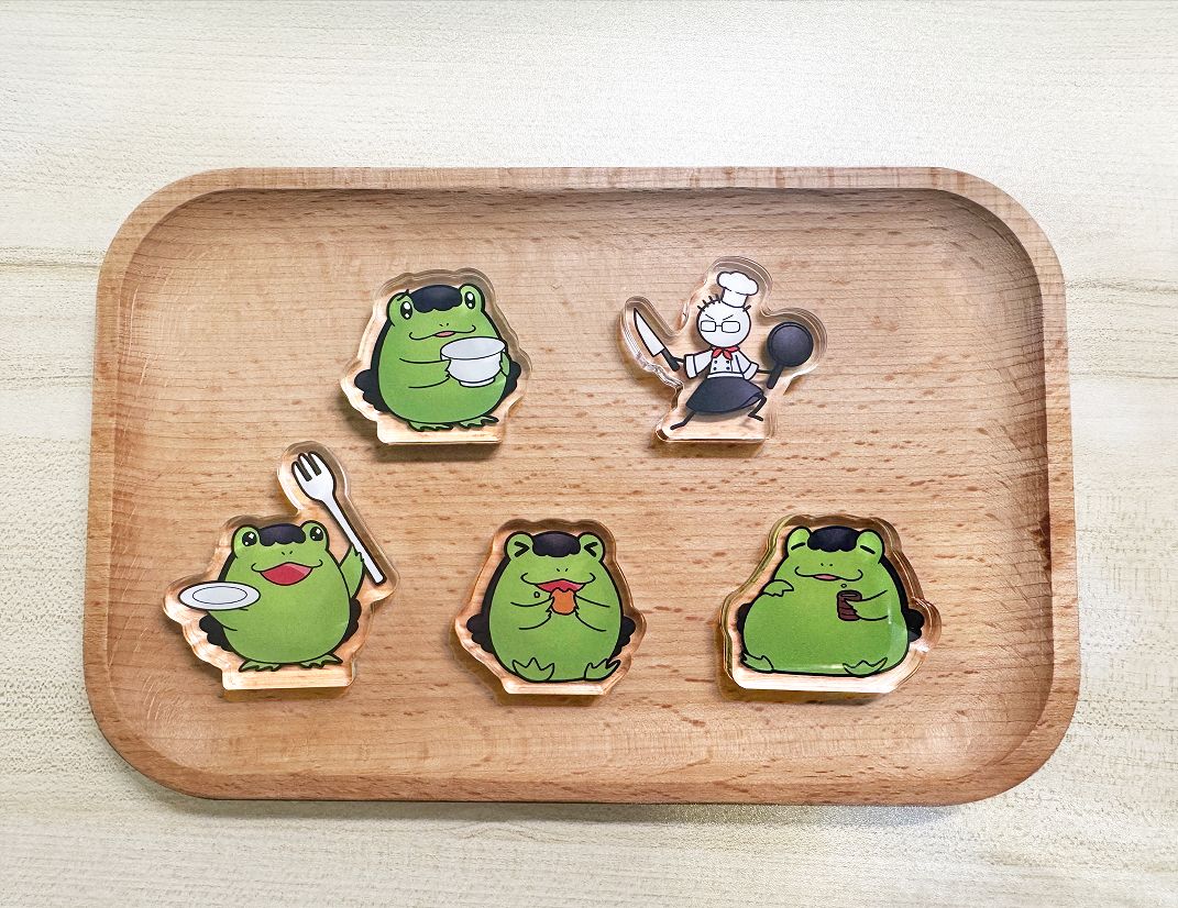 陪你吃飯的美蛙＆八毛 壓克力小擺飾 （上次現貨出清）
