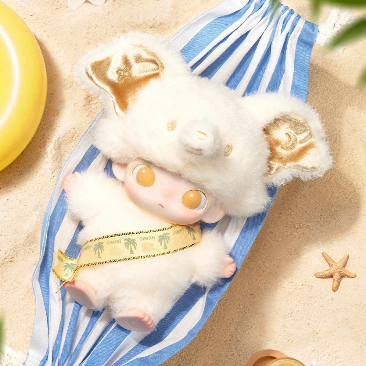 月光下的Dimoo大象-搪膠毛絨掛件