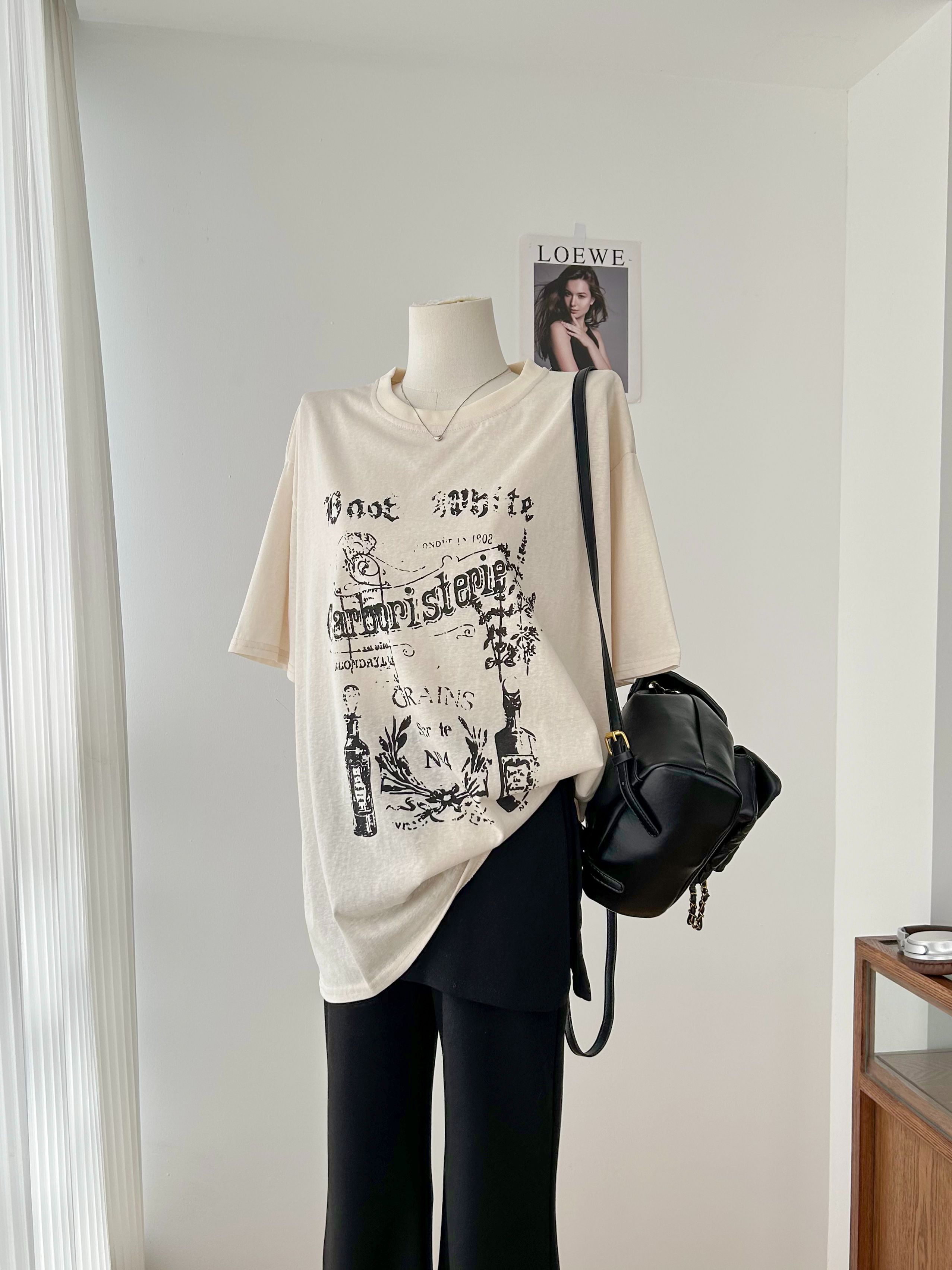 慵懶風印花休閒短袖T恤