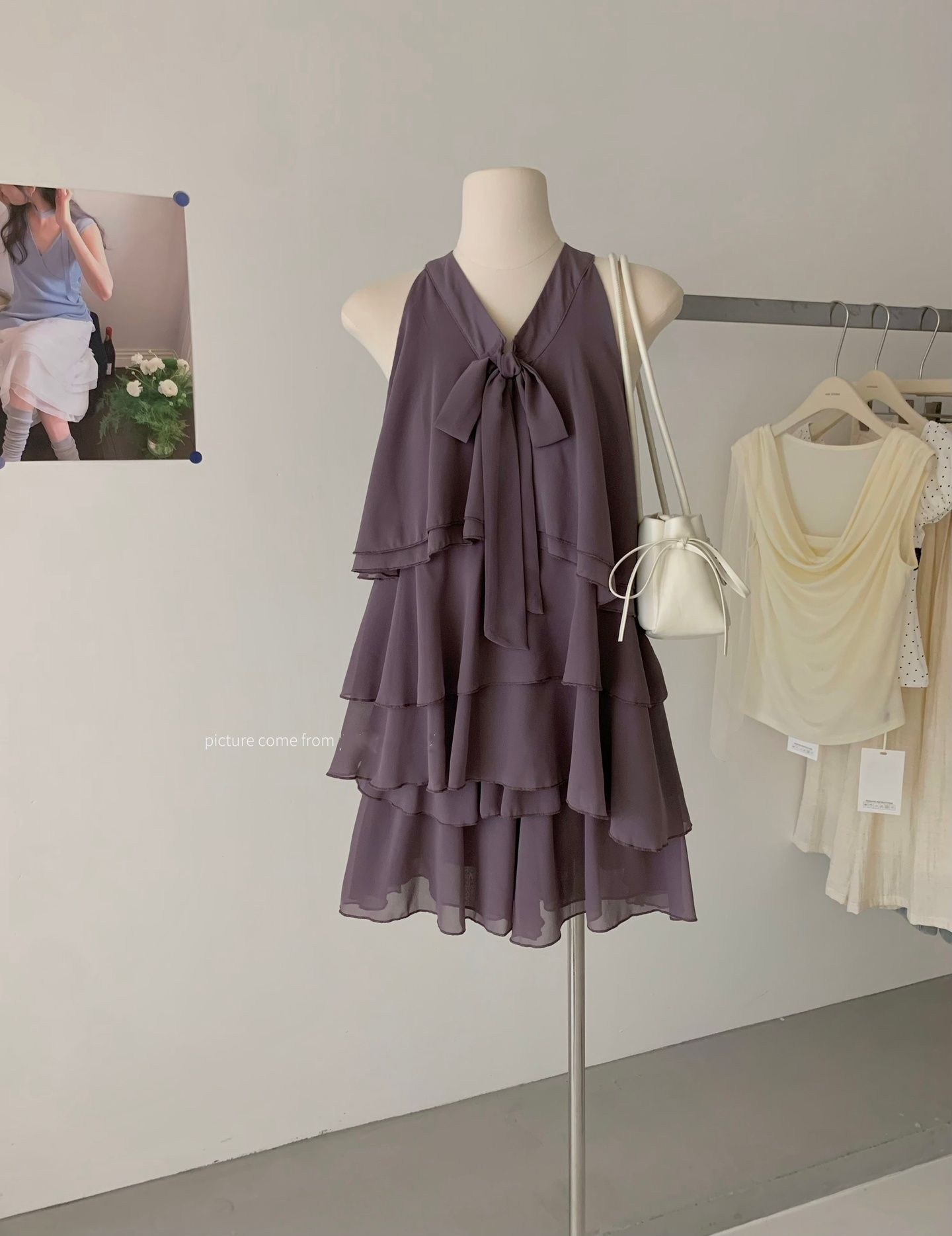 甜辣綁帶荷葉邊上衣+裙褲兩件套裝