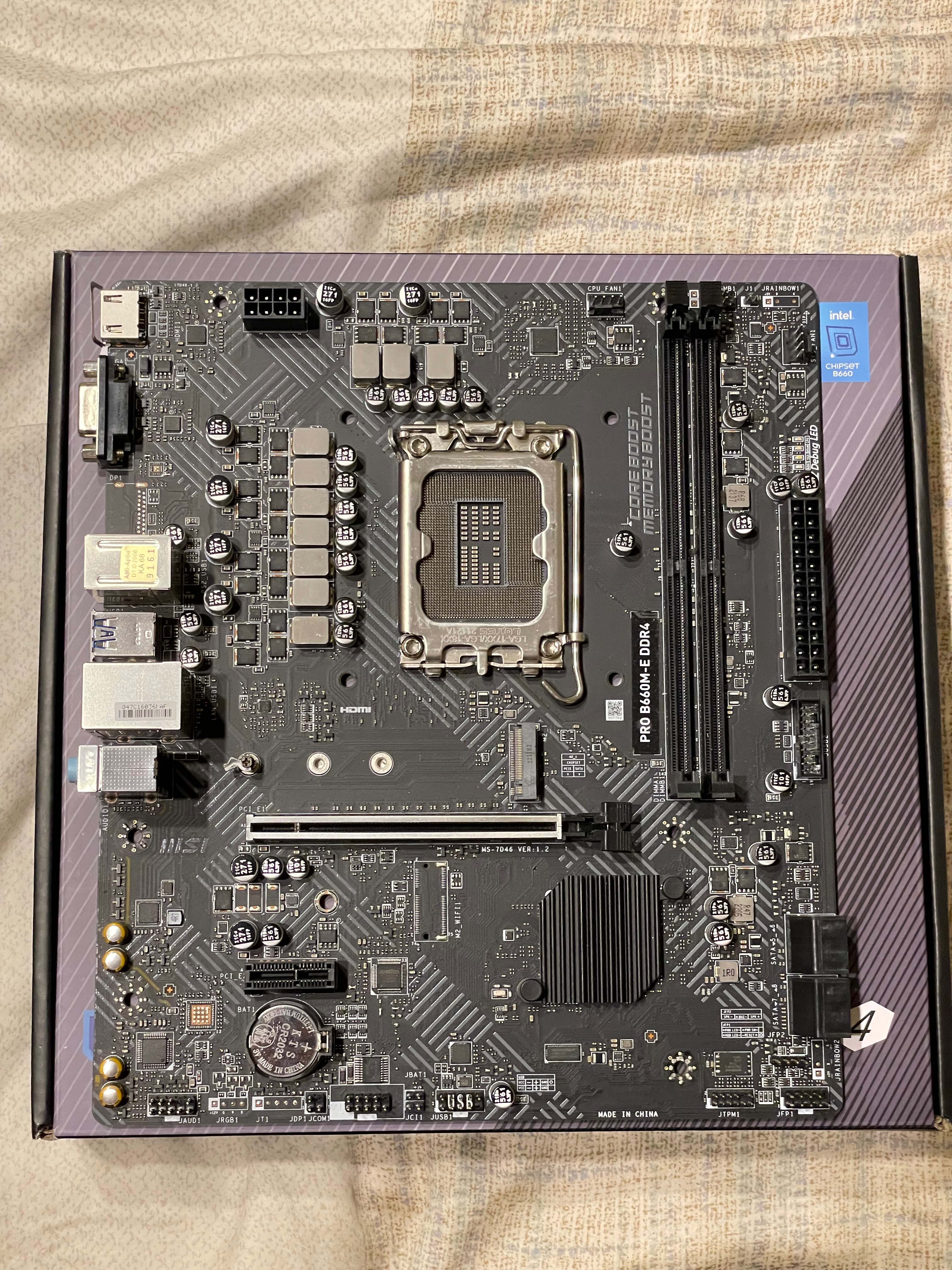 微星 MSI PRO B660M-E DDR4