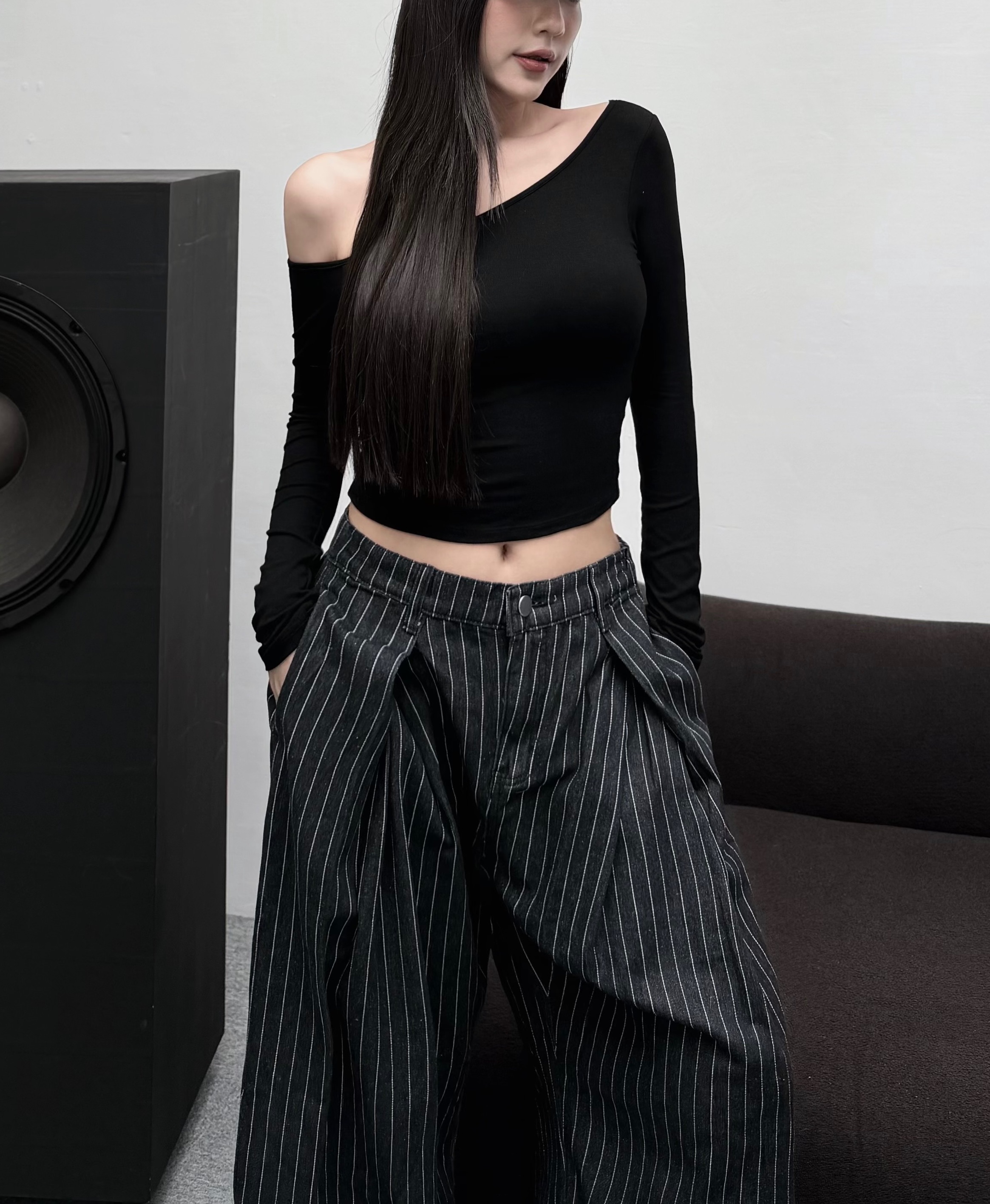 #X625微辣美鎖骨斜肩修身Bra Top 5color