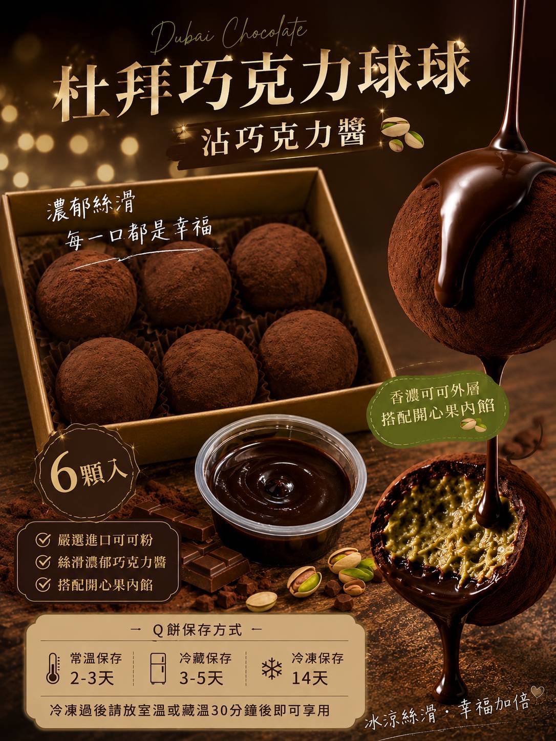 杜拜巧克力球球一盒