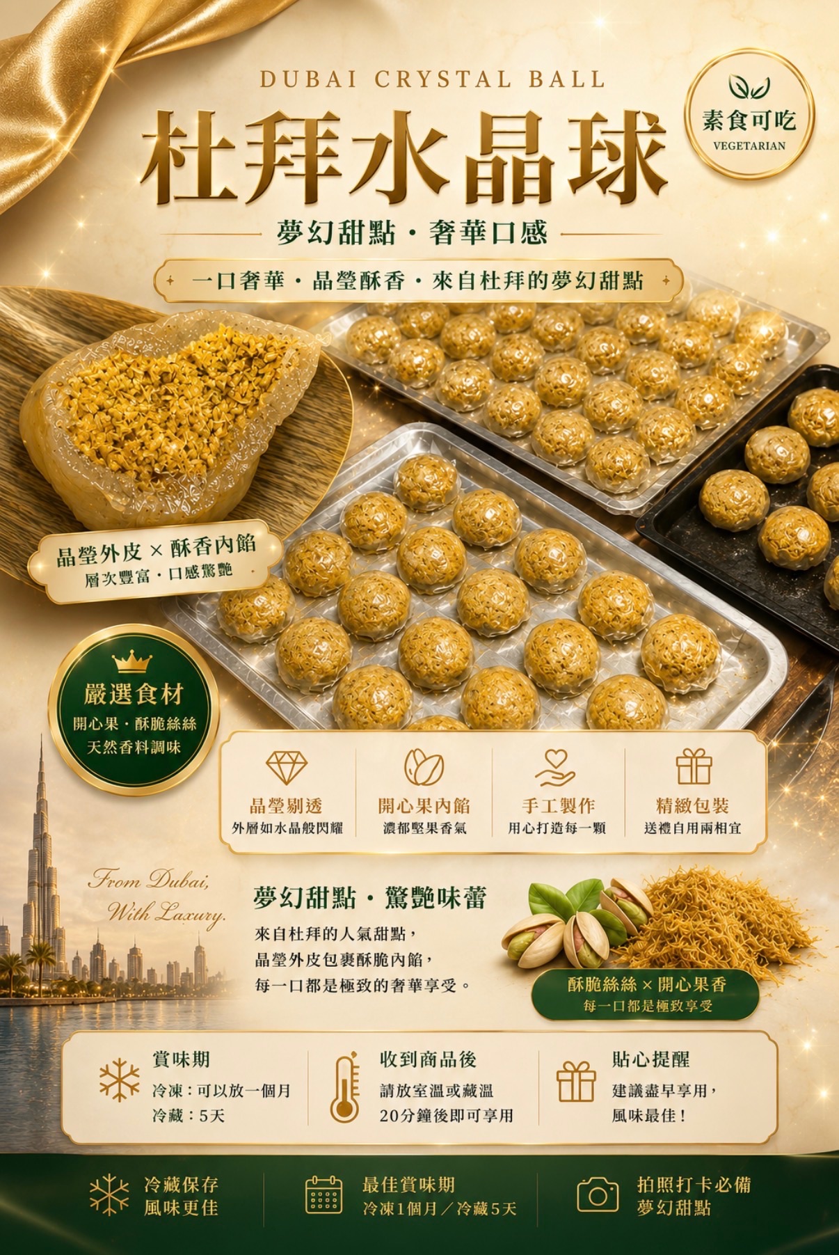 杜拜水晶球球（素食可）