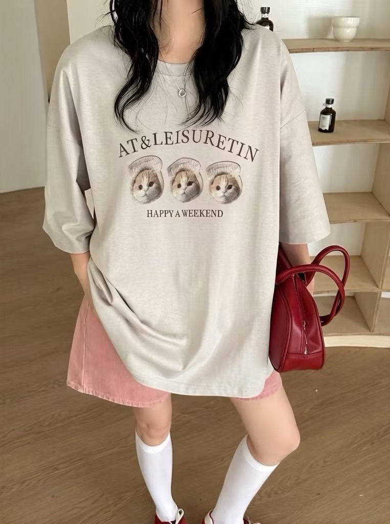 🛒吐司貓咪寬鬆大T