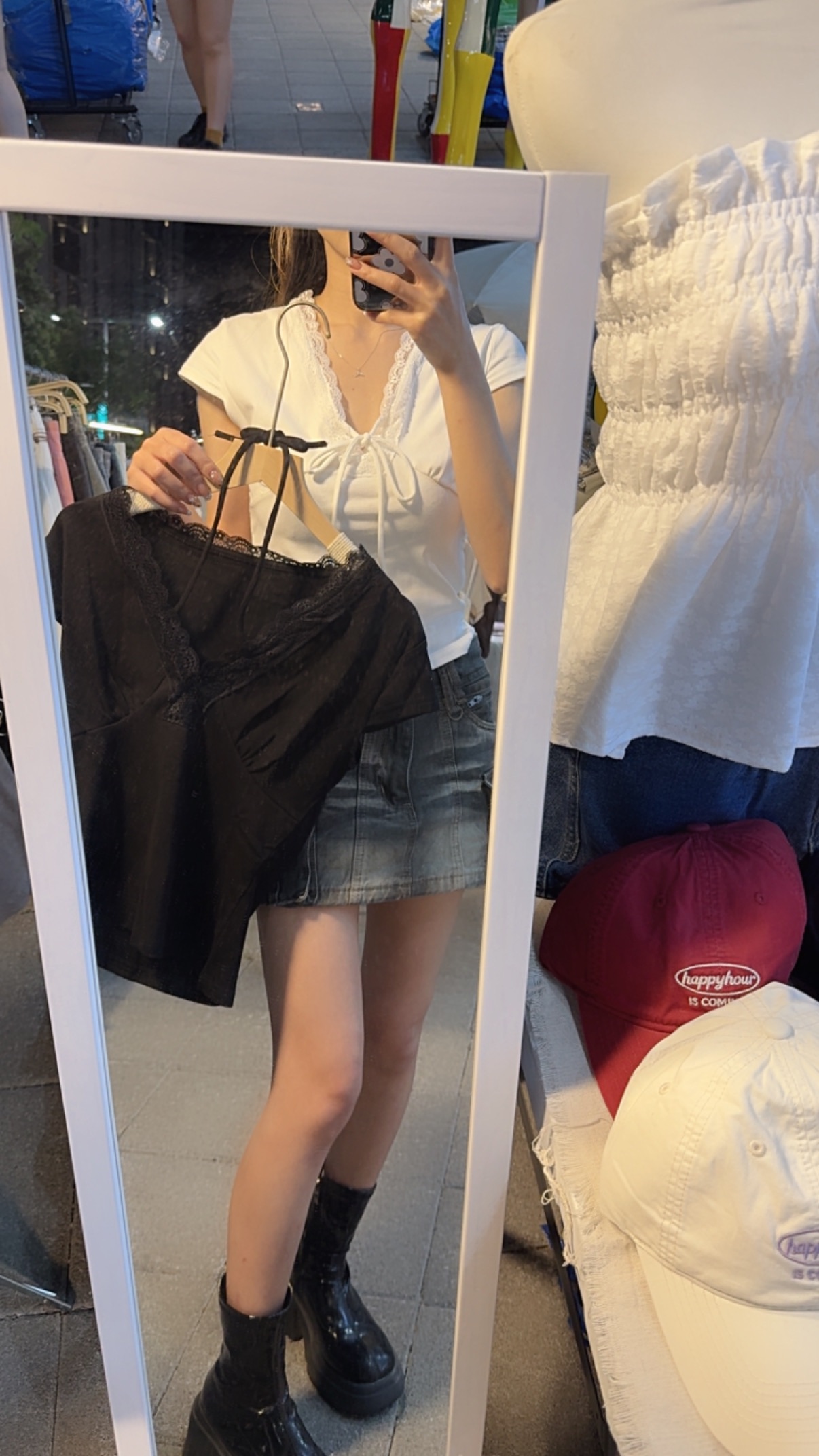 🛒多穿法蕾絲綁帶上衣