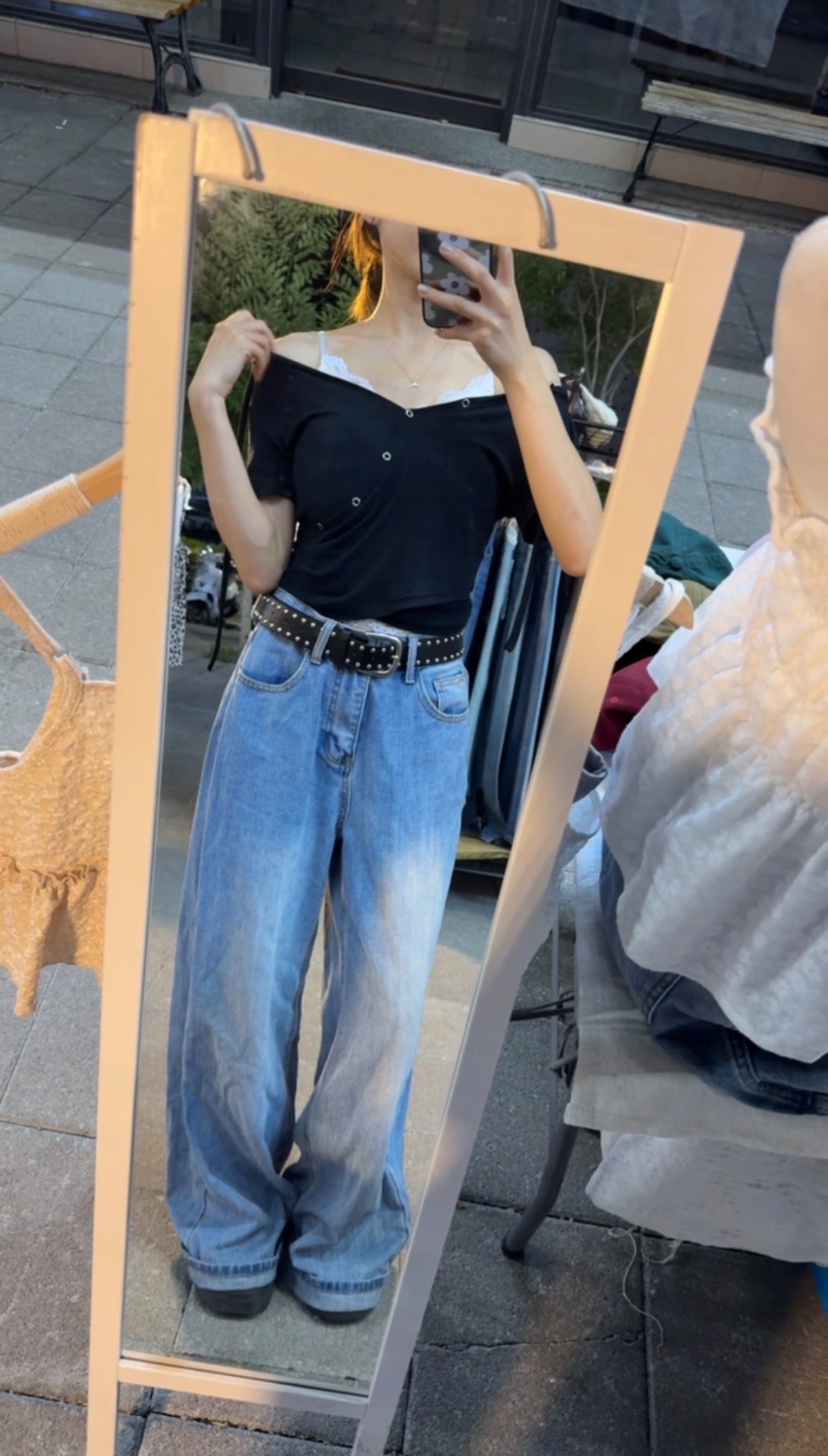 🇰🇷側抓皺垂墜連帽上衣