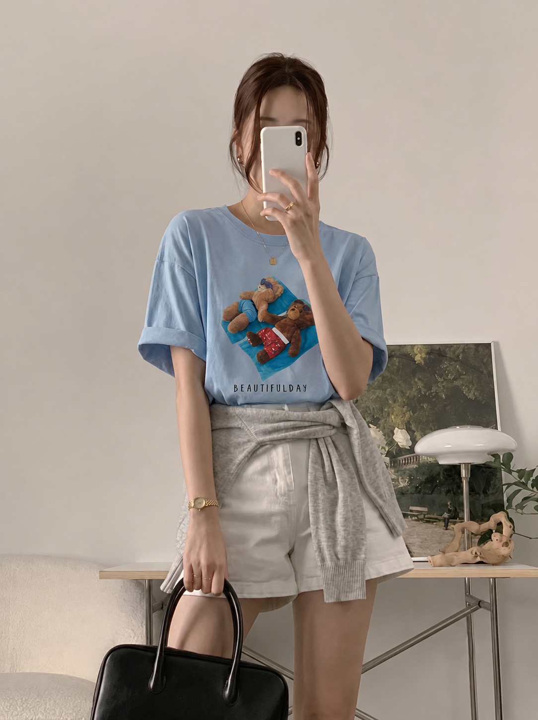 🛒渡假熊熊寬鬆棉T