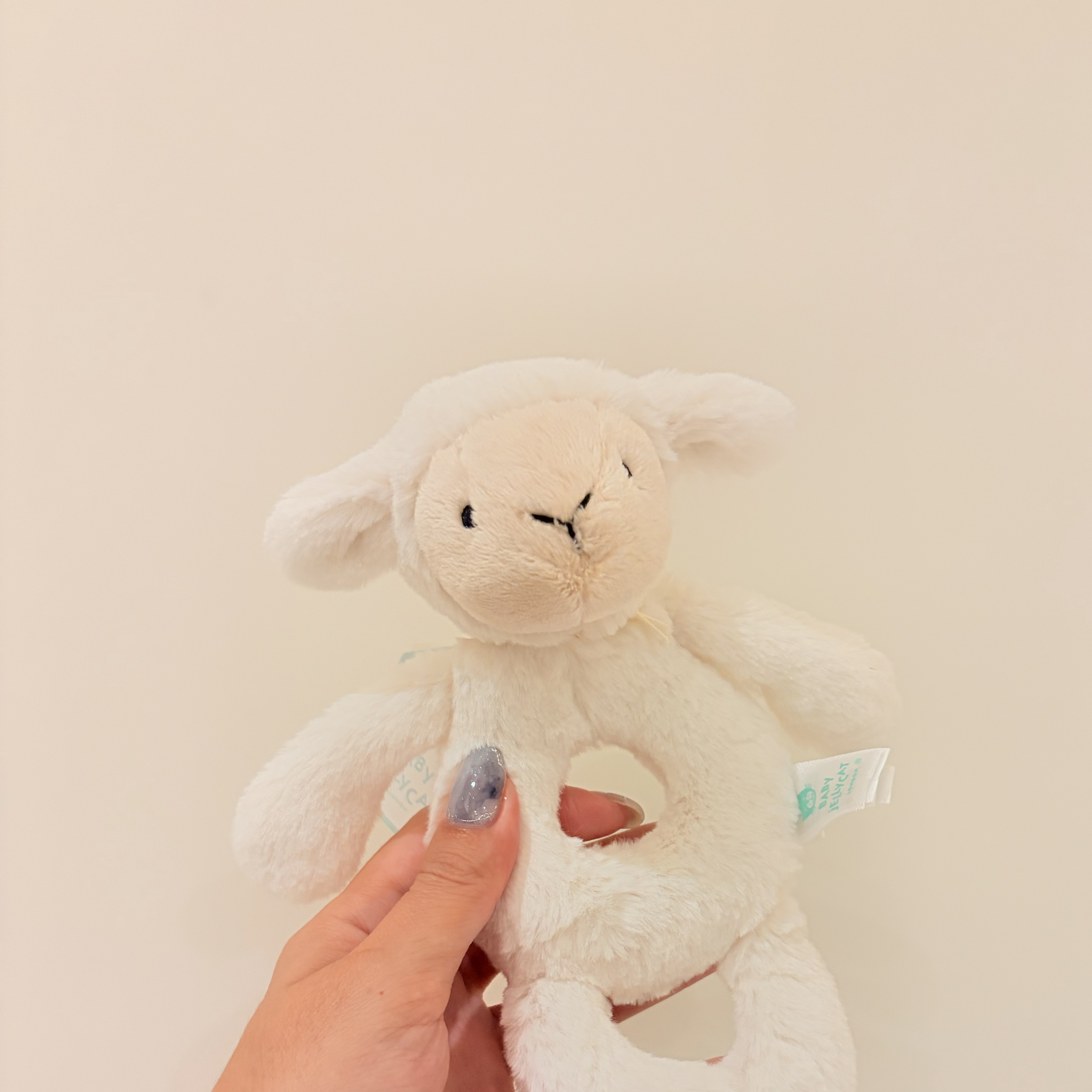 （已絕版） Jellycat 小羊搖鈴 安撫玩具 幼兒玩具 Bashful Lamb Ring Rattle