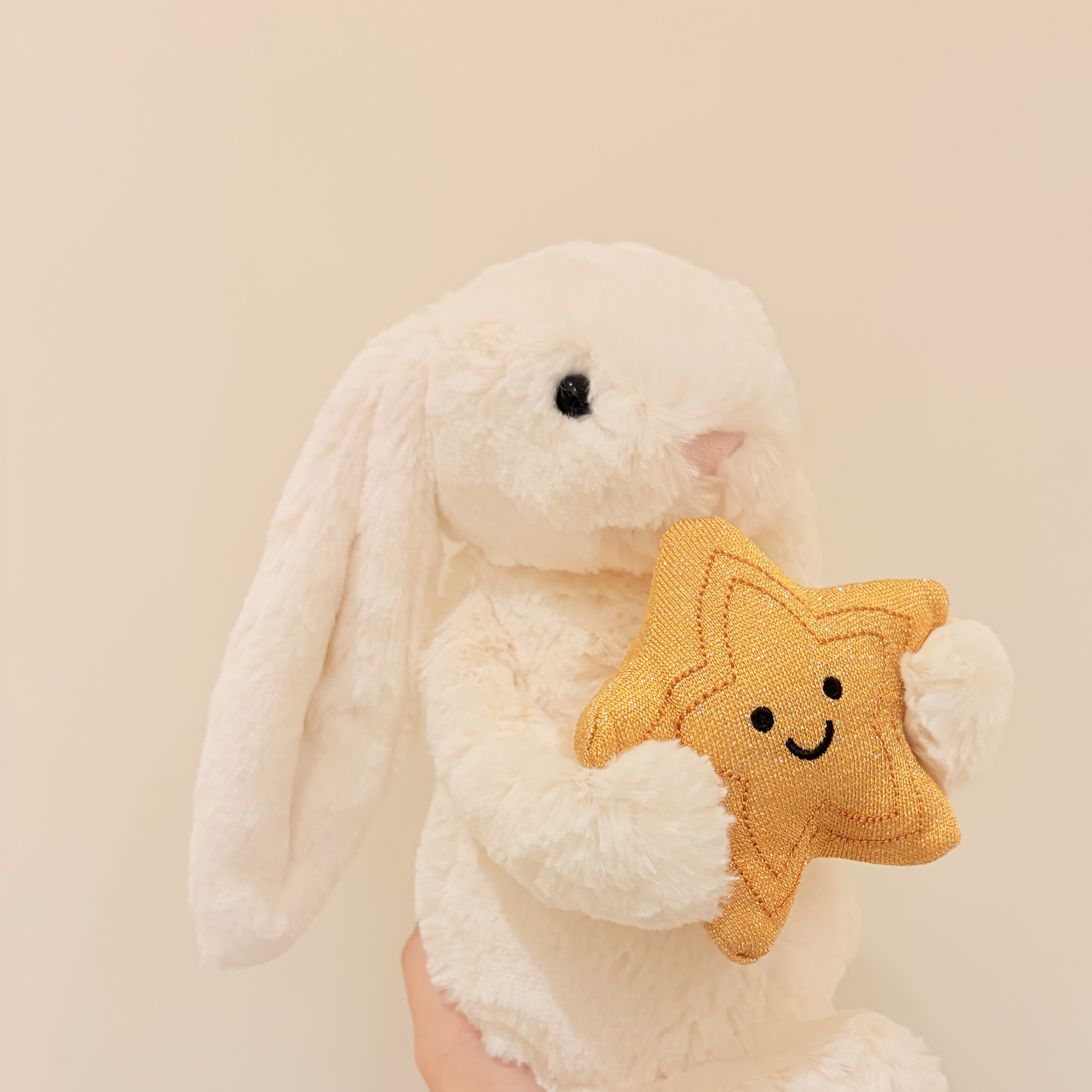 Jellycat 2026新品 抱星星兔兔 Cream Bunny with Star