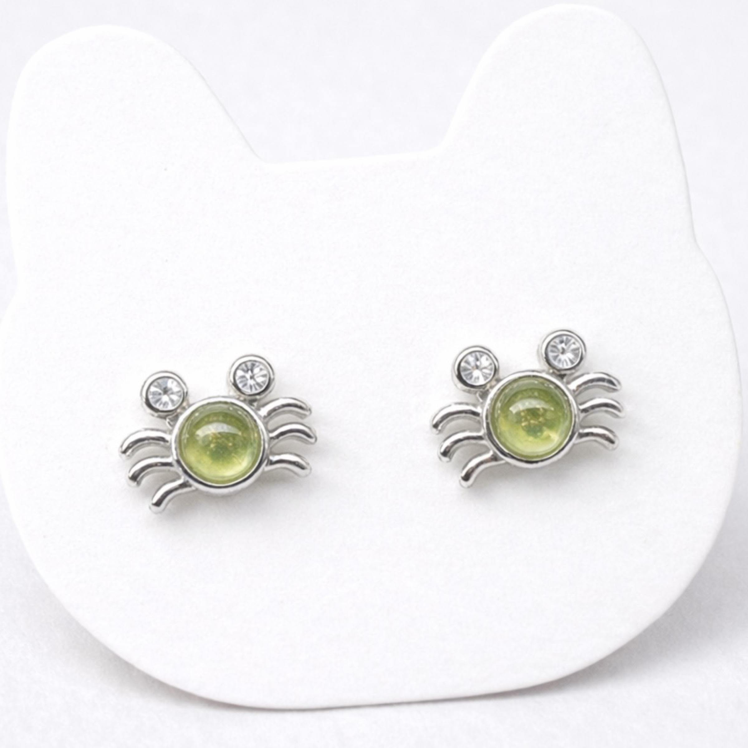 ［勁涼的蟹］橄欖石耳釘