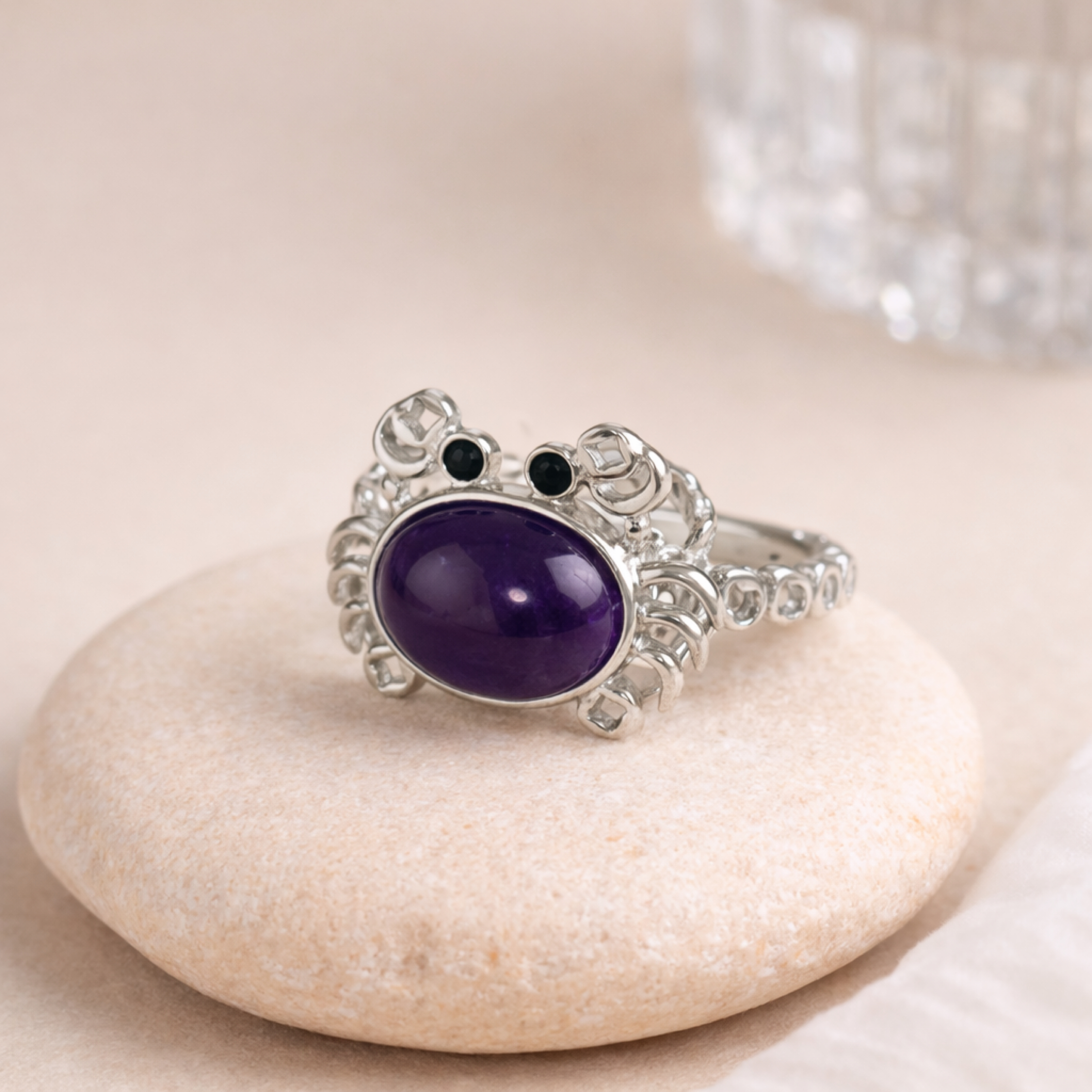 ［智慧之蟹］紫水晶戒指