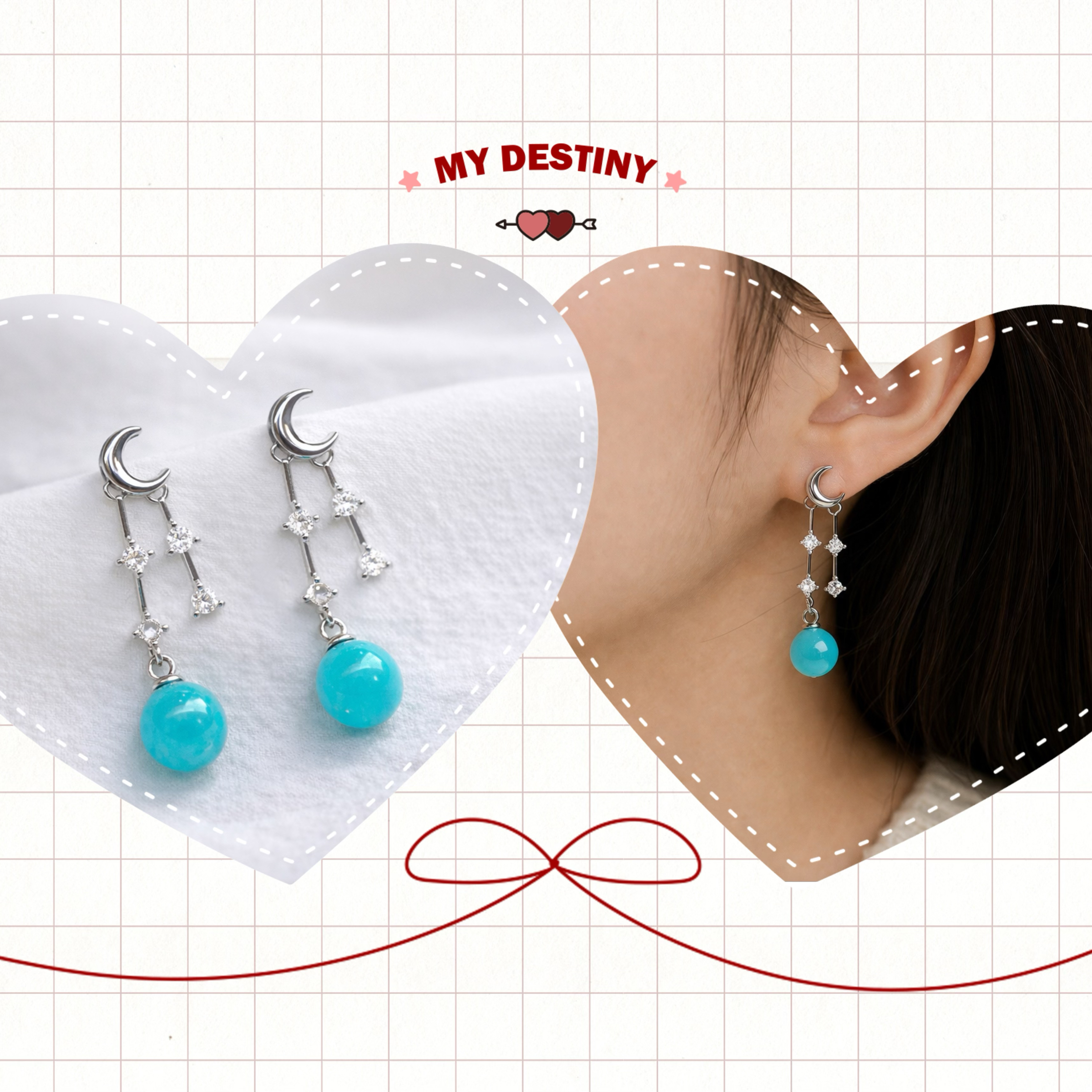 月光天河｜天河石垂墜耳環