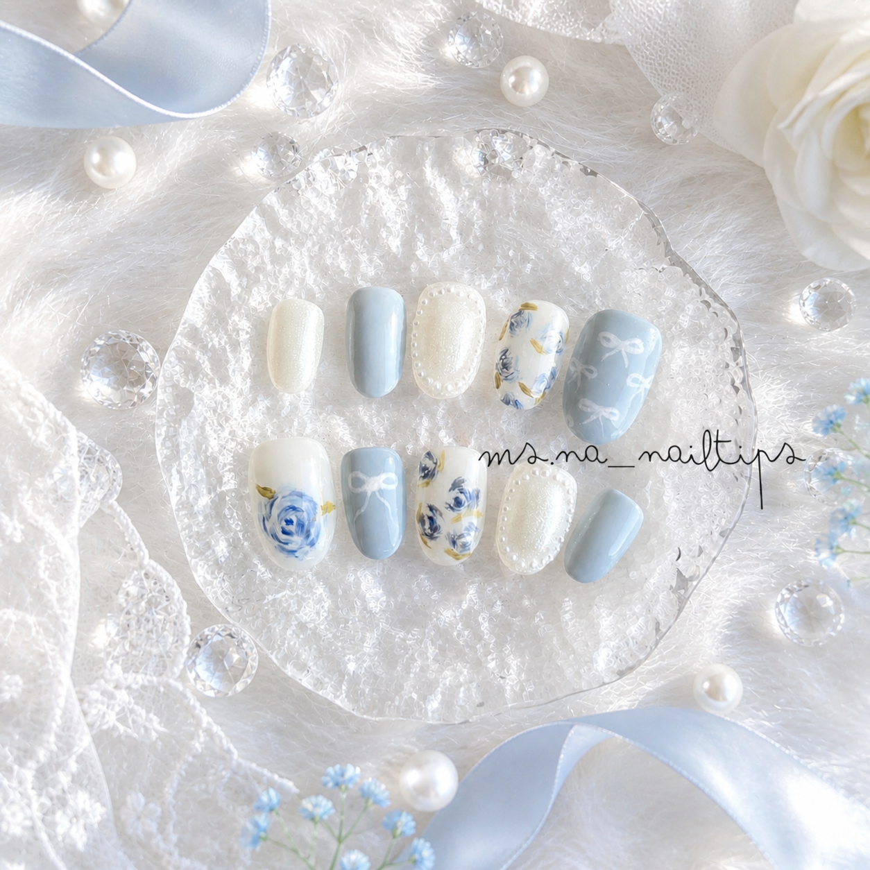 預購▝ 花繪系列｜藍霧玫語 ▖