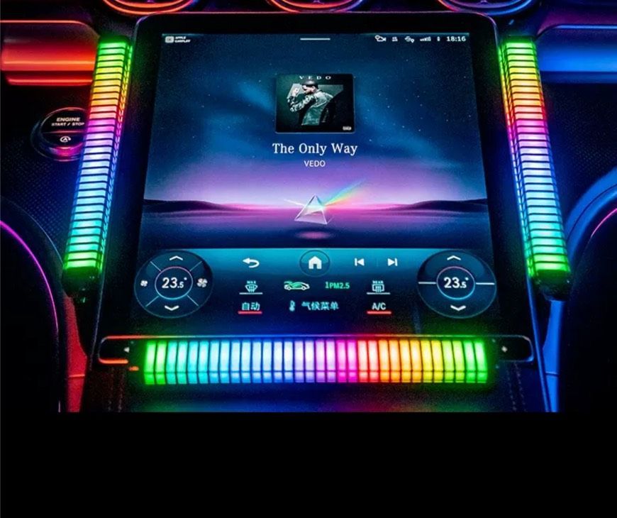 【TAI AUTO】3D 磁吸聲控感應全彩氛圍燈 A203