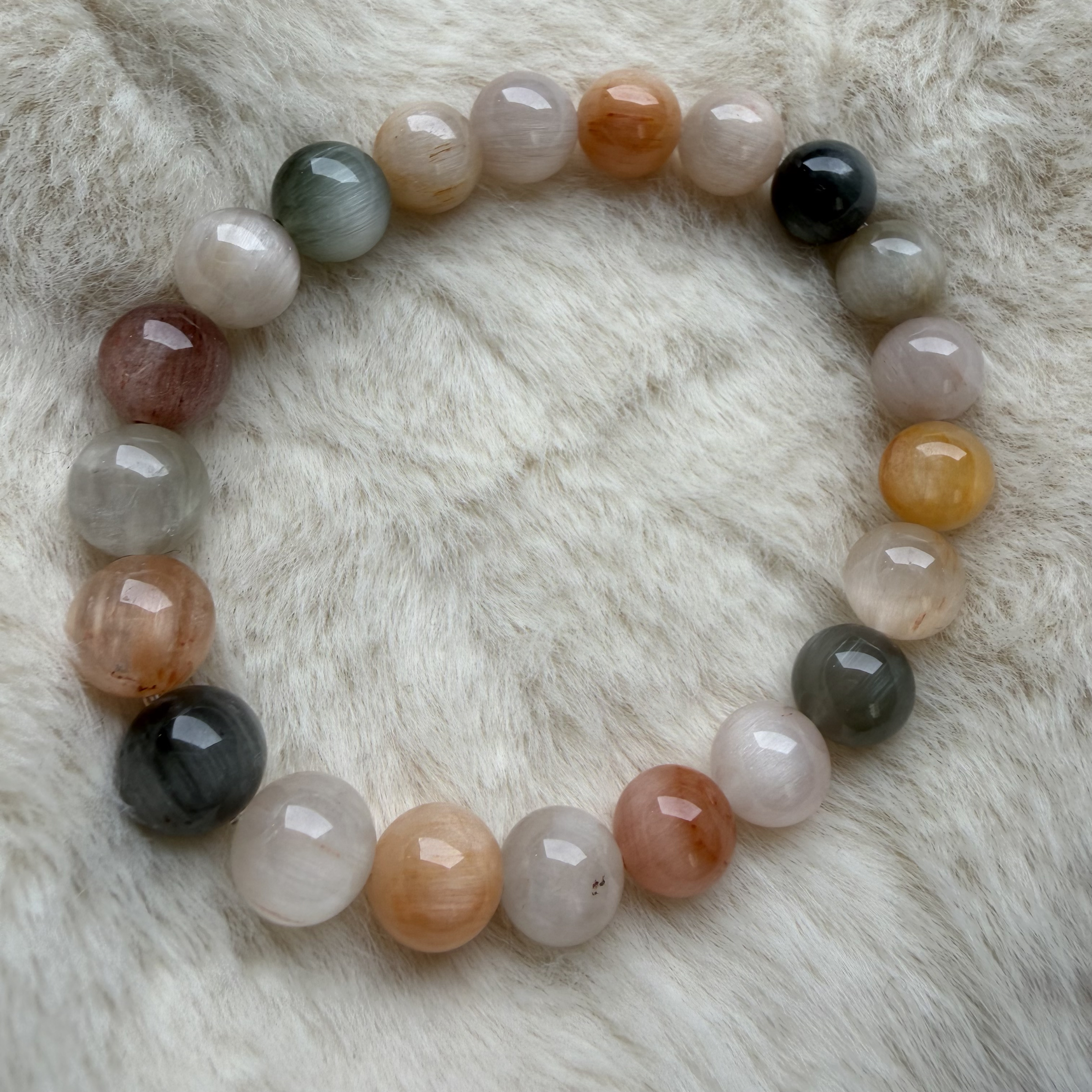 「飾品」 兔毛手串 9.3mm 貓眼 001