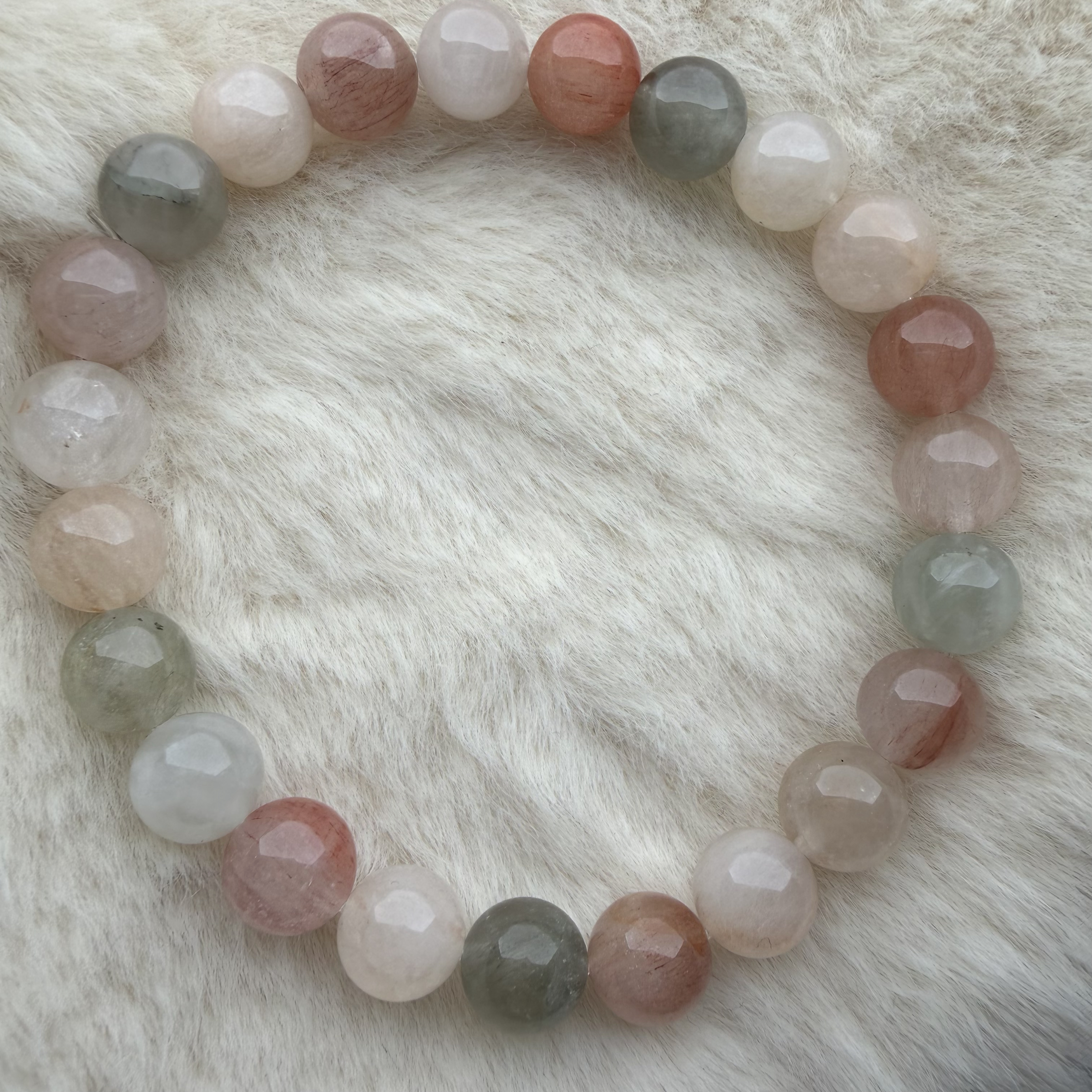 「飾品」 兔毛手串 8.5mm 糖果 006