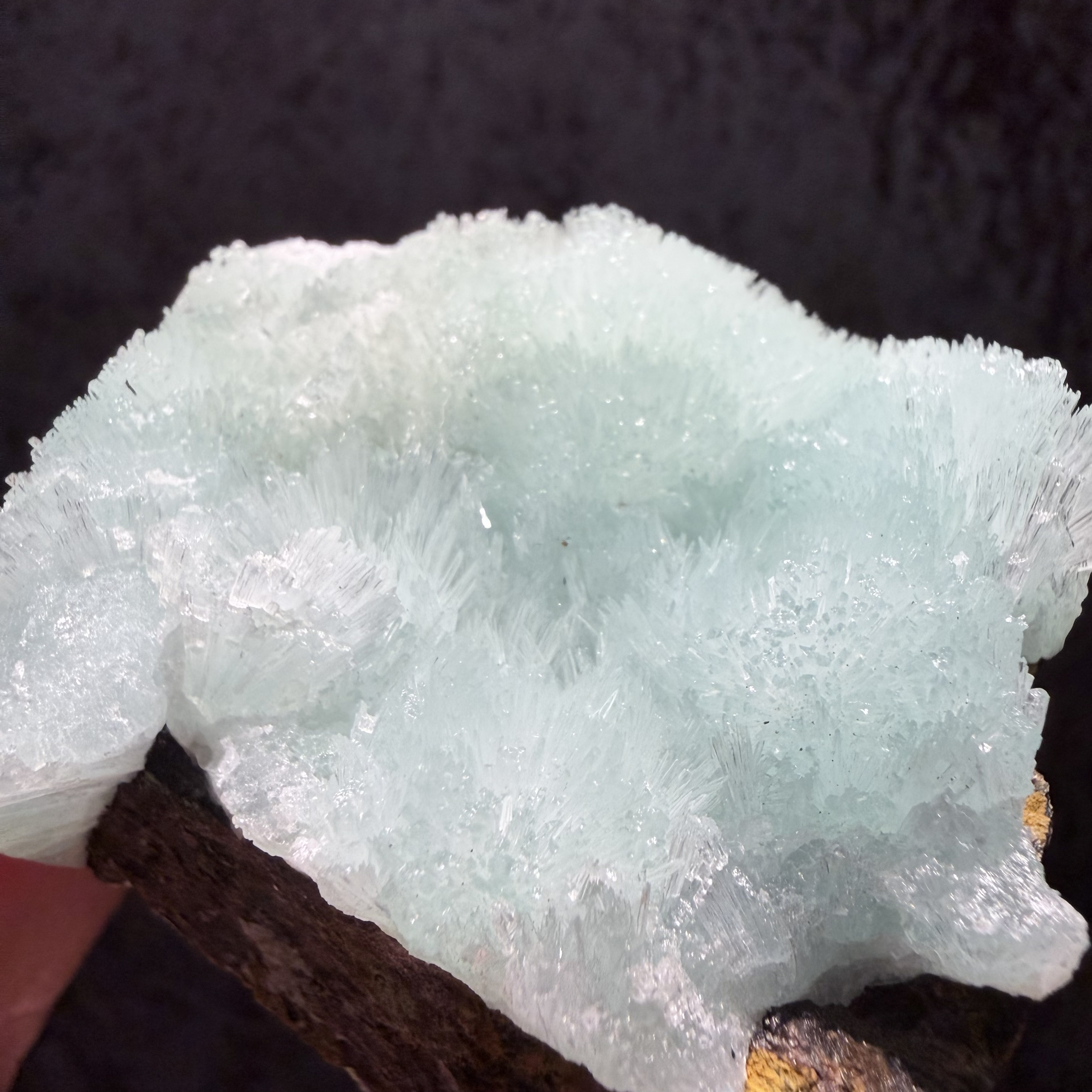 「原礦」雲南藍針霰石 ｜ 絲絹光澤放射晶簇
Blue Needle Aragonite Cluster 
