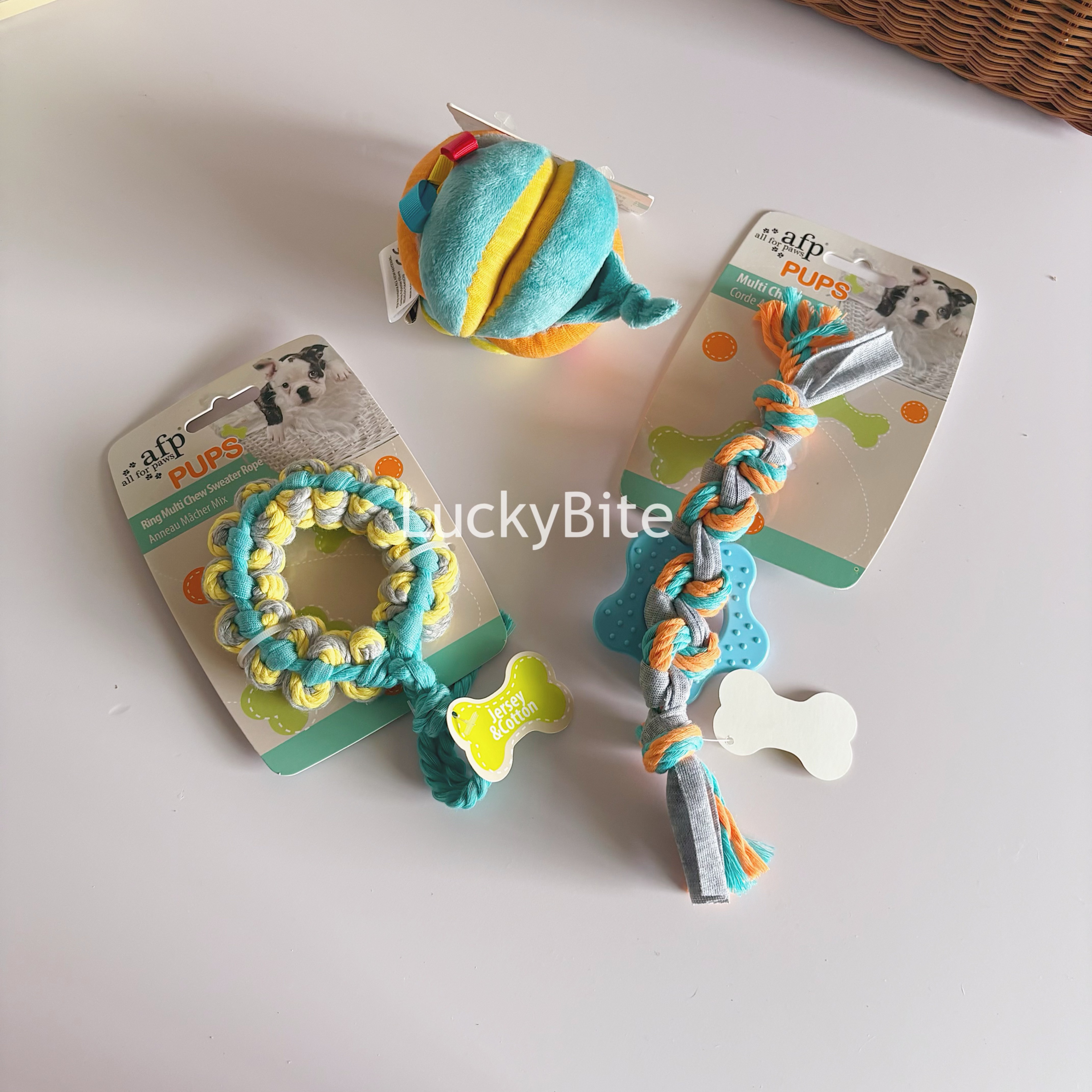 【LuckyBite】現貨AFP狗狗繩結玩具 安撫磨牙陪伴寵物玩具