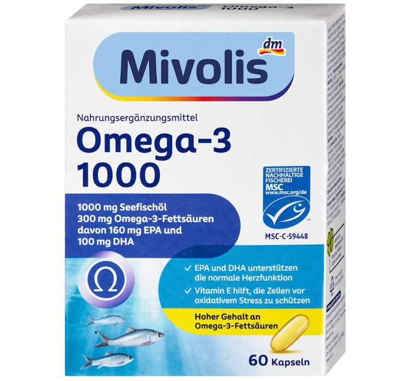 Mivolis 魚油錠 1000毫克 （60錠入） Omega 3 脂肪酸