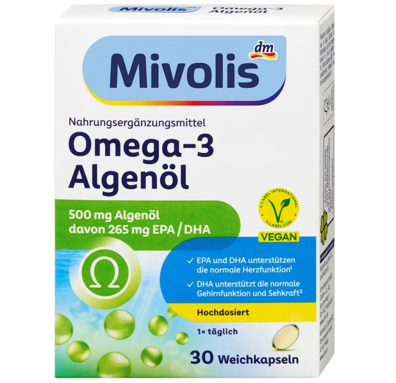 Mivolis 藻油 Omega 3 膠囊 （30錠入） 海藻來源 純素配方