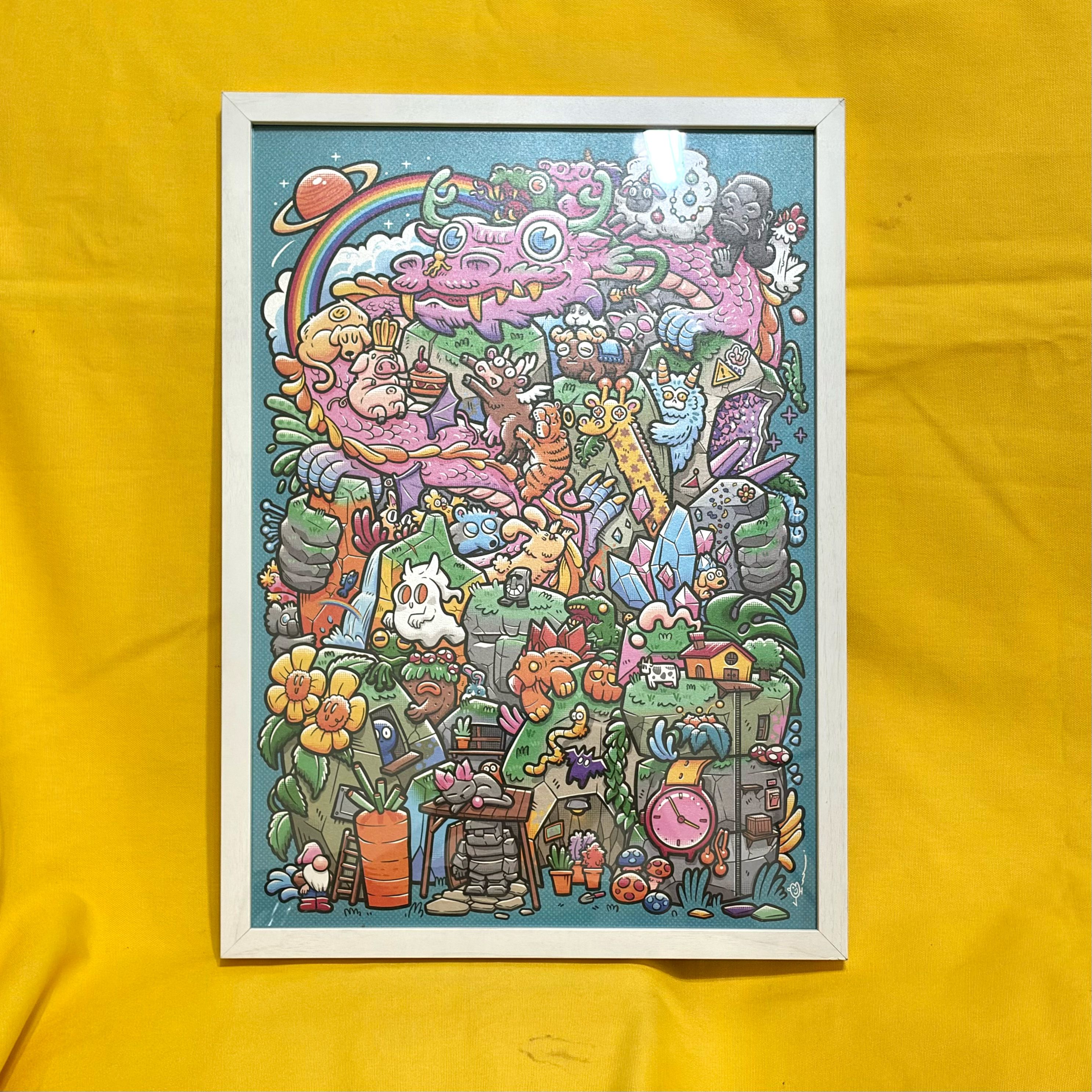 巨石叢林 - 海報含木框 + 背面簽繪