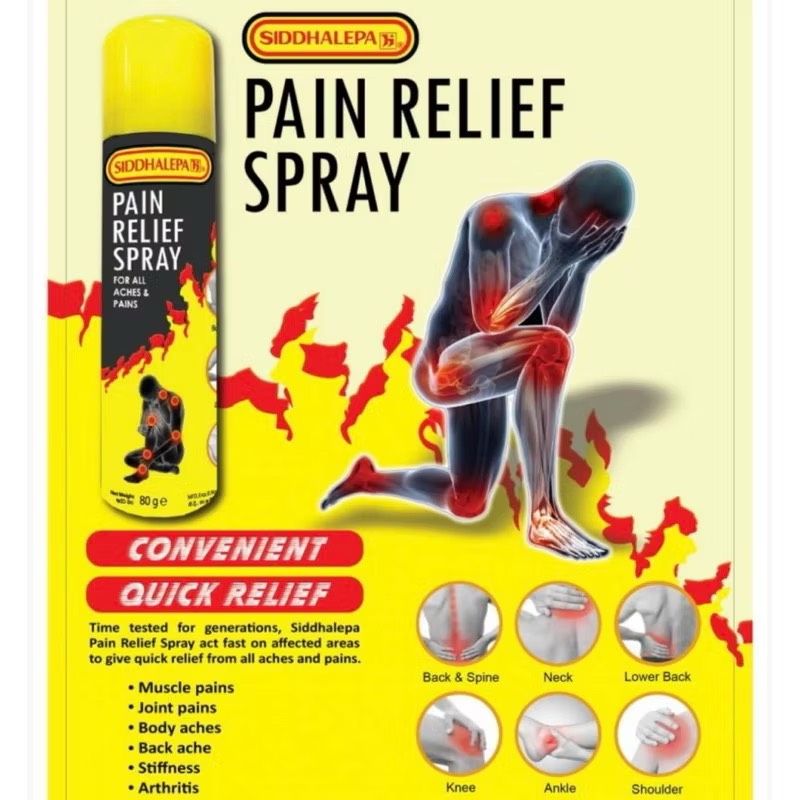 草本配方 緩解噴瓶SIDDHALEPA Pain Relief Spray 80g（噴霧）天然 無酒精 輕鬆舒服