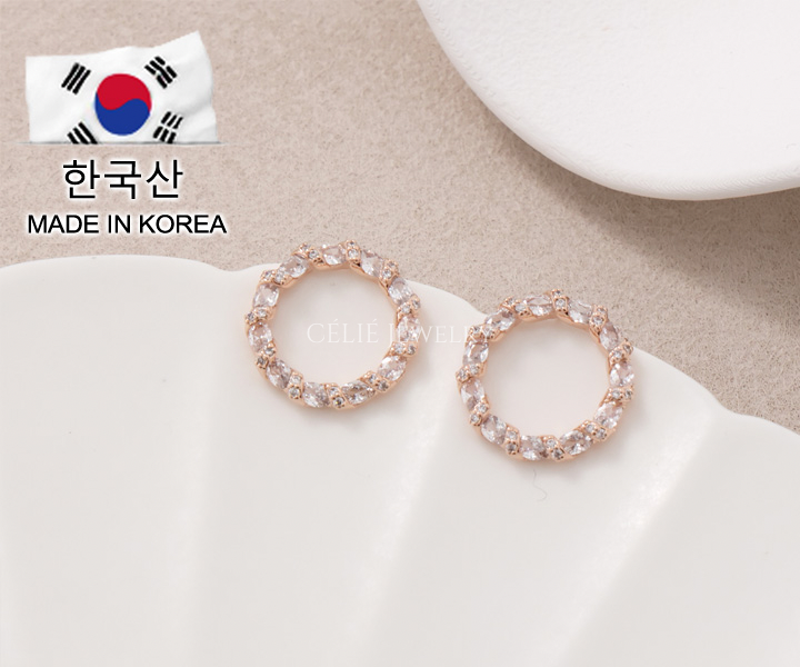 正韓🇰🇷MIMILINE 流光奢鑽耳環 抗敏925銀針