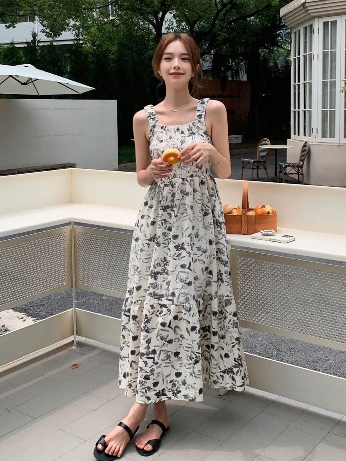百花圖長洋裝