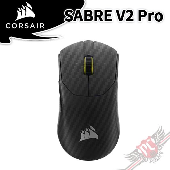 PCPARTY 海盜船Corsair SABRE V2 Pro 聖劍 8K 碳纖維 三模無線滑鼠