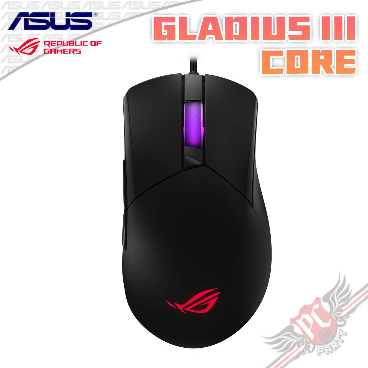 PCPARTY 華碩 ASUS ROG Gladius III Core 電競滑鼠