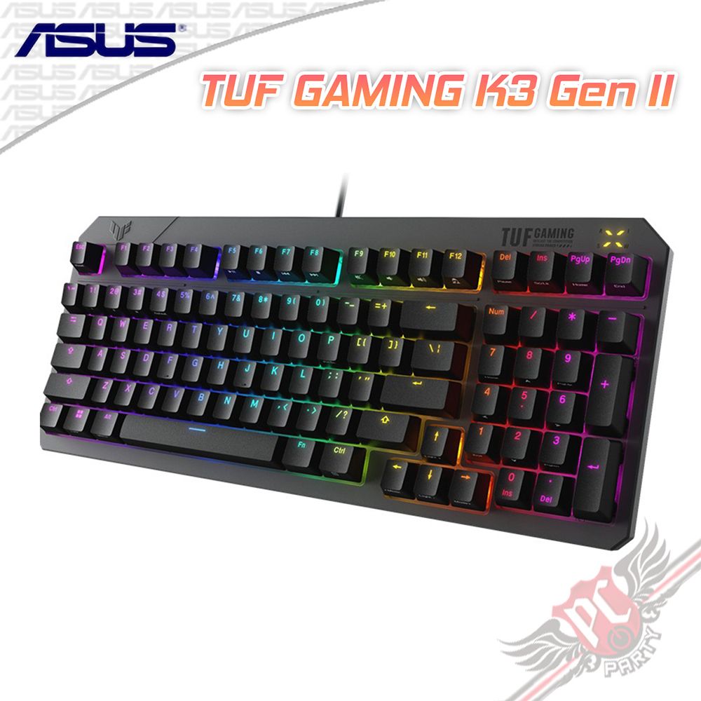 PCPARTY 華碩 ASUS TUF GAMING K3 Gen II 有線電競機械鍵盤