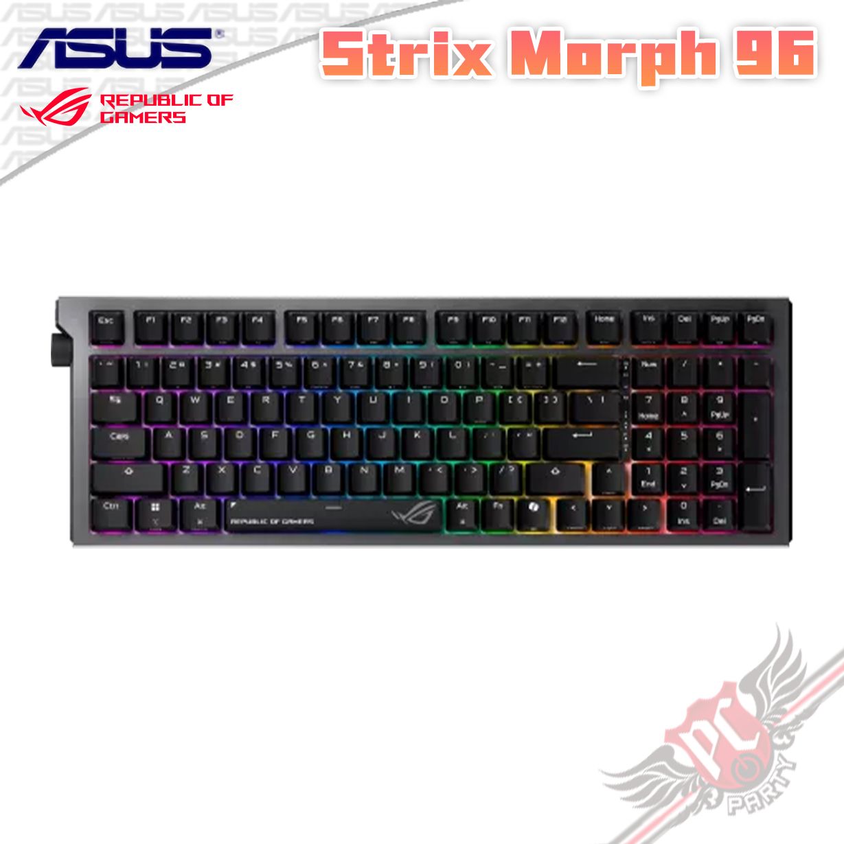 華碩 ASUS ROG STRIX MORPH 96 三模連線客製化電競鍵盤 PCPARTY