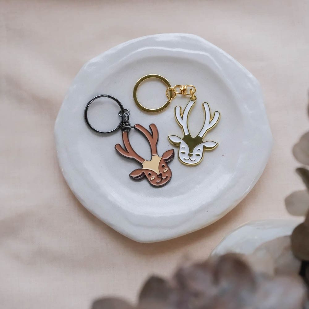 斑比山丘 │ 拉布鑰匙圈〔鑰匙扣掛件/金屬吊飾/紀念品/文創商品/鹿〕