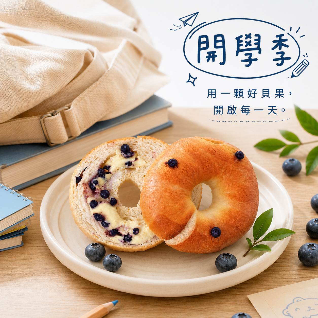 夏日元氣早餐貝果二入組