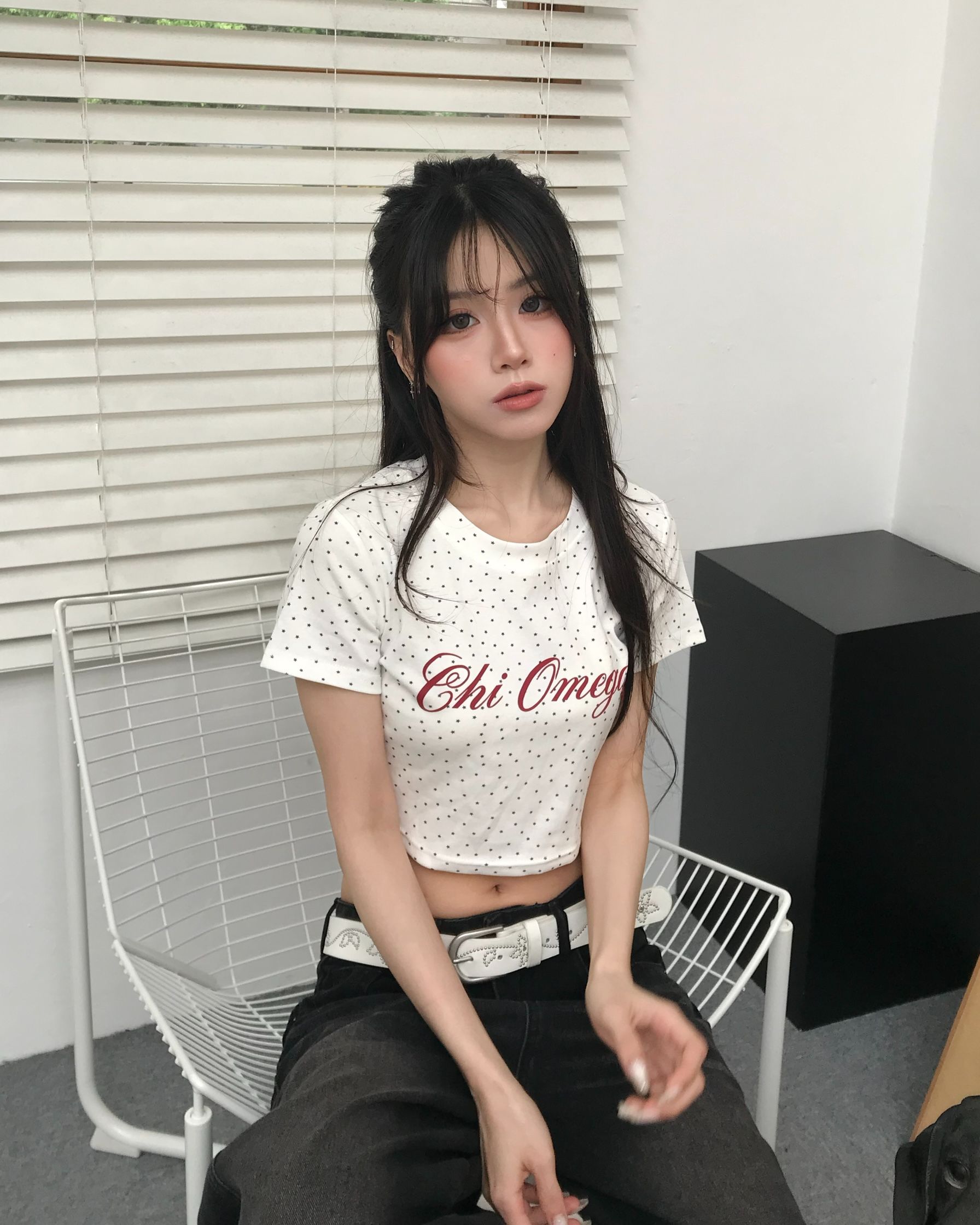 𝑷𝒐𝒏𝒚𝒐 y2k✩⋆小星星英字短版棉質上衣