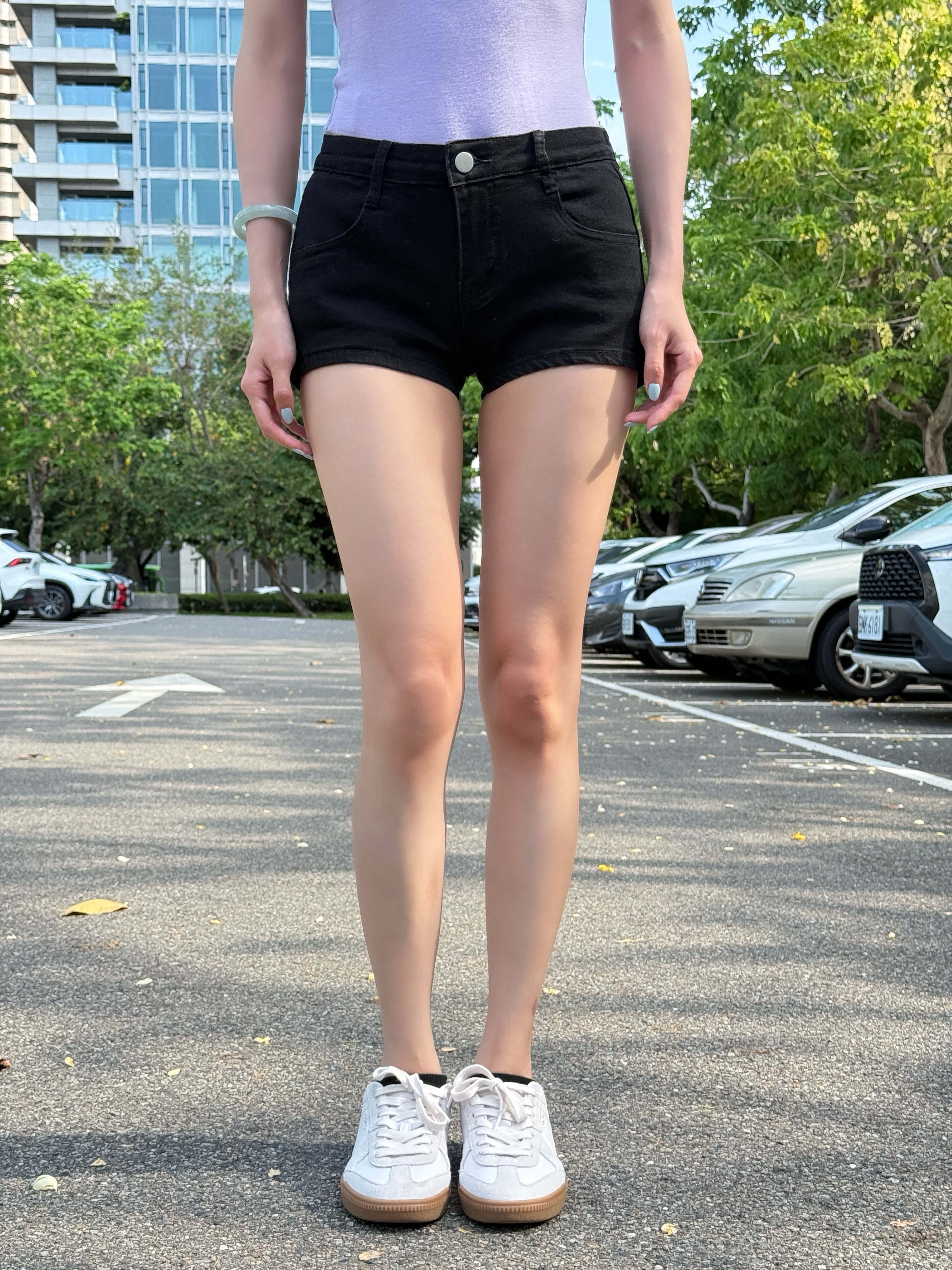 歐美豐跨顯瘦牛仔短褲