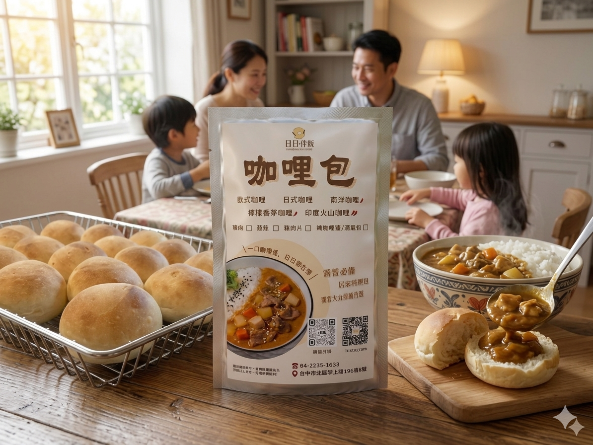 咖哩麥香組（純咖哩醬+手作麵包）