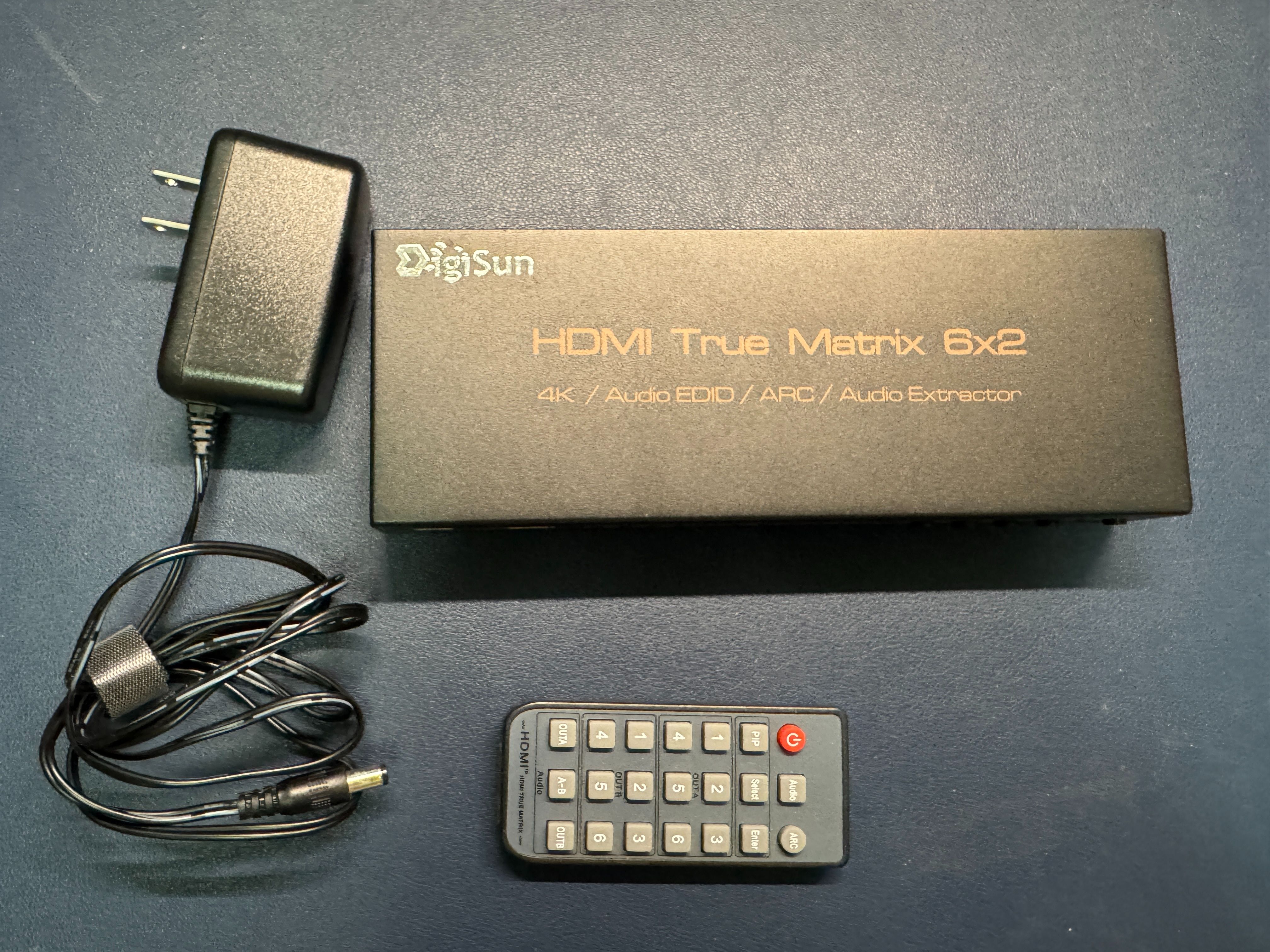 Digisun AH262P 4K HDMI 六進二出矩陣切換器+音訊擷取器