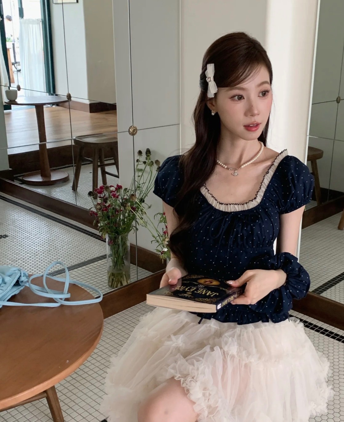 flora studio 廣州連線波點公主上衣