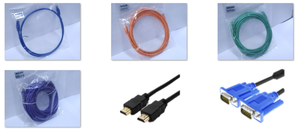 網路跳線、HDMI/VGA螢幕線