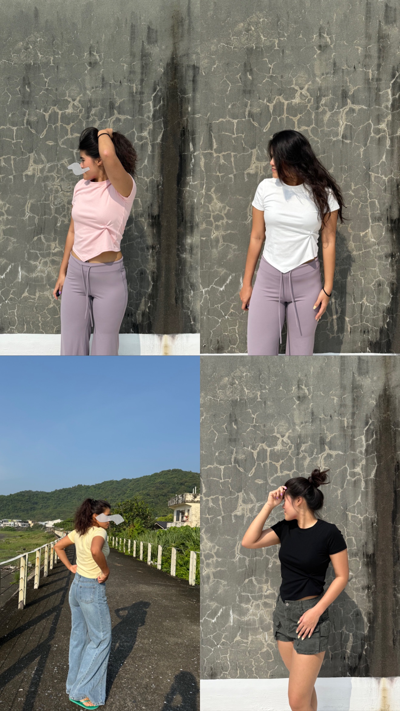 歐美扭結不規則上衣2.0 超高彈力棉