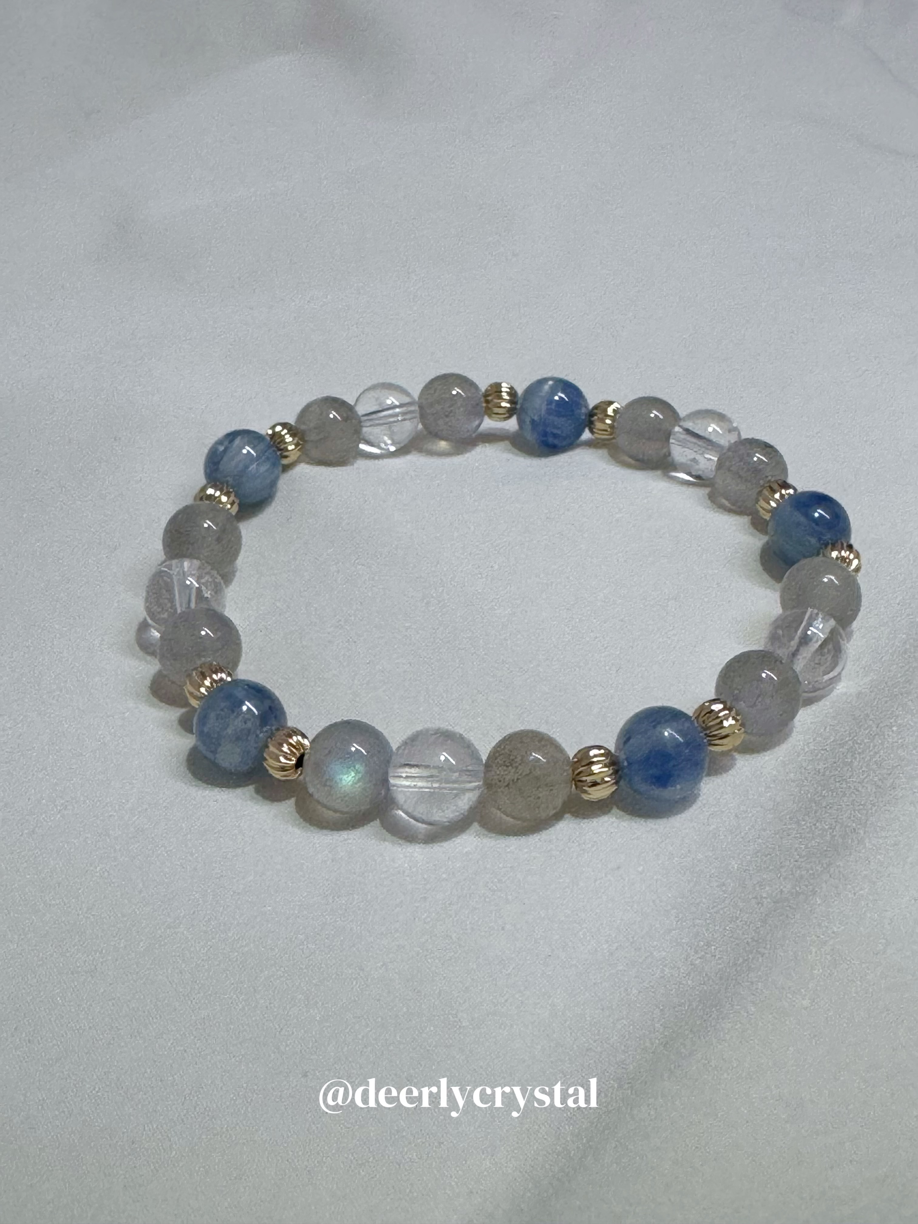藍晶x拉長石x白水晶
