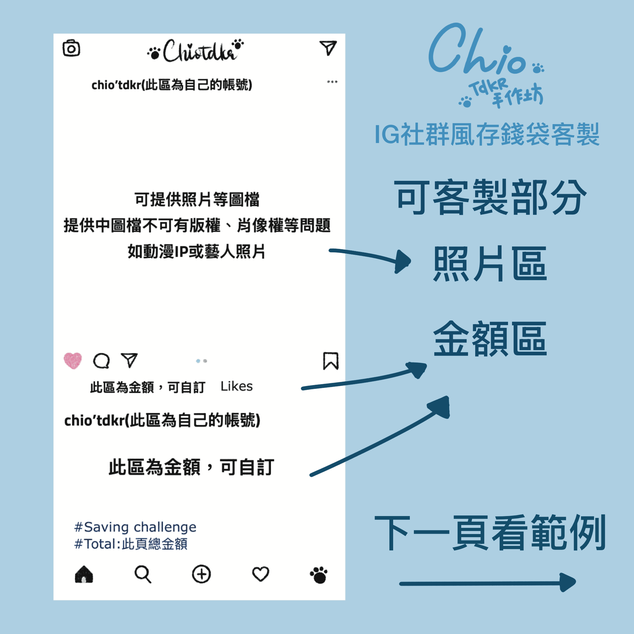 IG社群風存錢袋客製